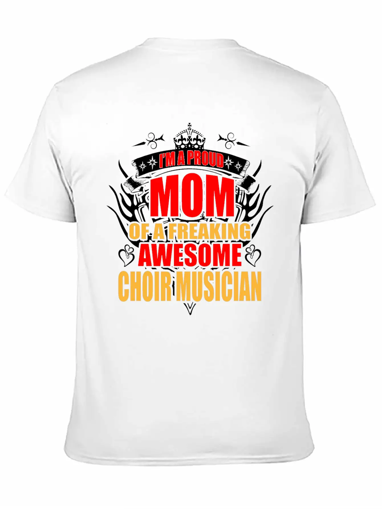 I'm Proud Mom Of Freaking Awesome Chorus Teacher Unisex Short Sleeve Soft Cotton T-Shirt – Casual Everyday Wear