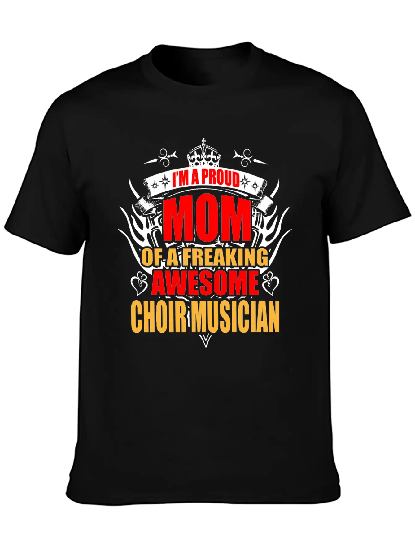 I'm Proud Mom Of Freaking Awesome Chorus Teacher Unisex Short Sleeve Soft Cotton T-Shirt – Casual Everyday Wear