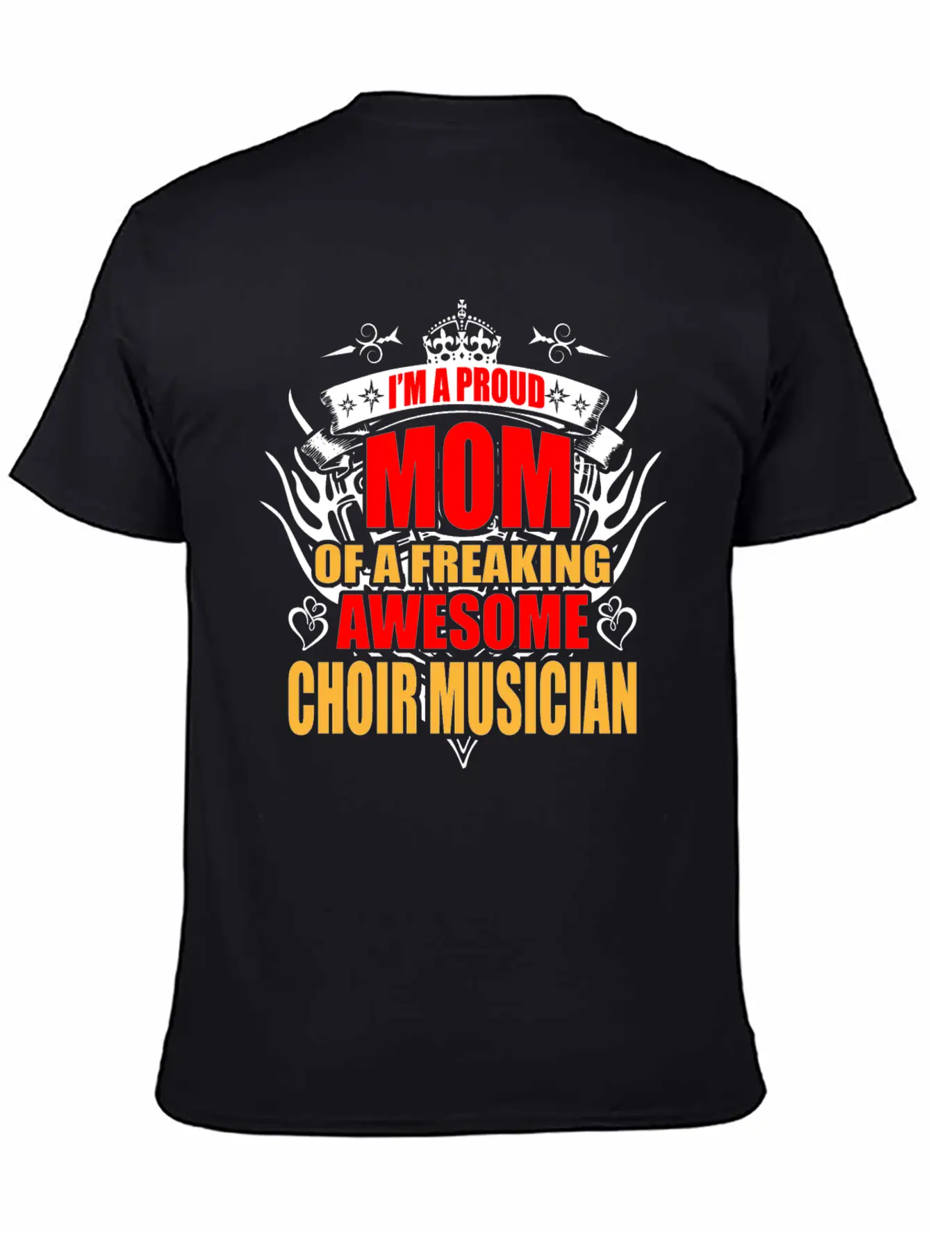 I'm Proud Mom Of Freaking Awesome Chorus Teacher Unisex Short Sleeve Soft Cotton T-Shirt – Casual Everyday Wear
