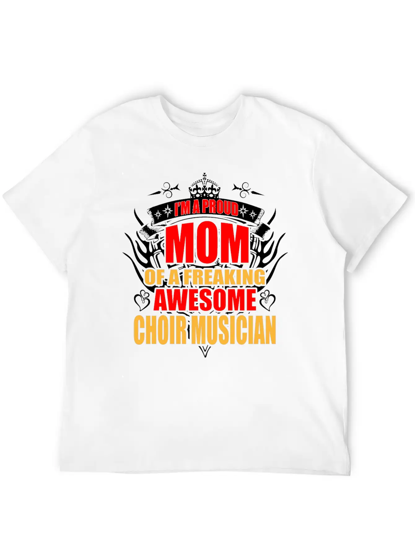 I'm Proud Mom Of Freaking Awesome Chorus Teacher Unisex Short Sleeve Soft Cotton T-Shirt – Casual Everyday Wear