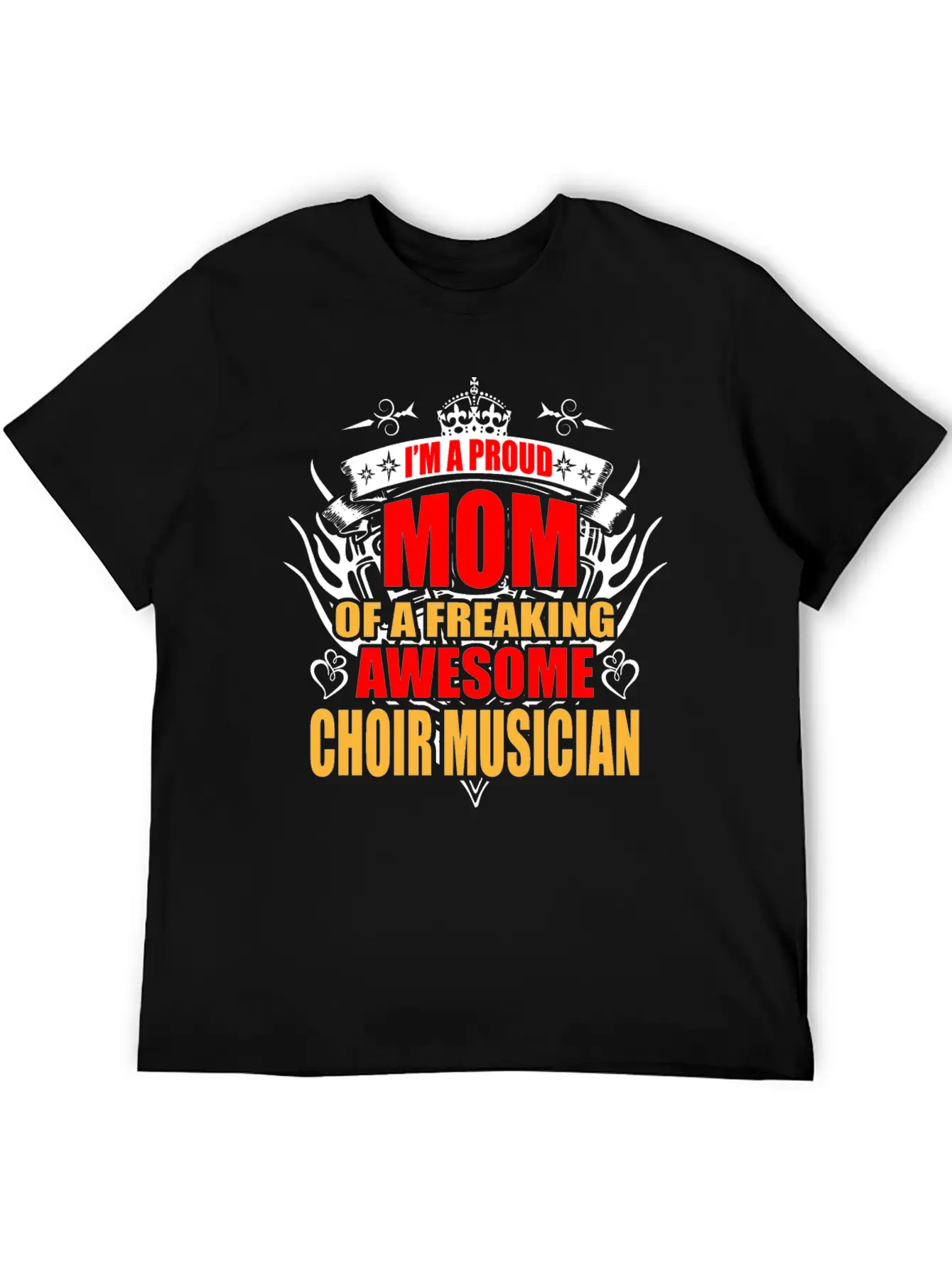 I'm Proud Mom Of Freaking Awesome Chorus Teacher Unisex Short Sleeve Soft Cotton T-Shirt – Casual Everyday Wear