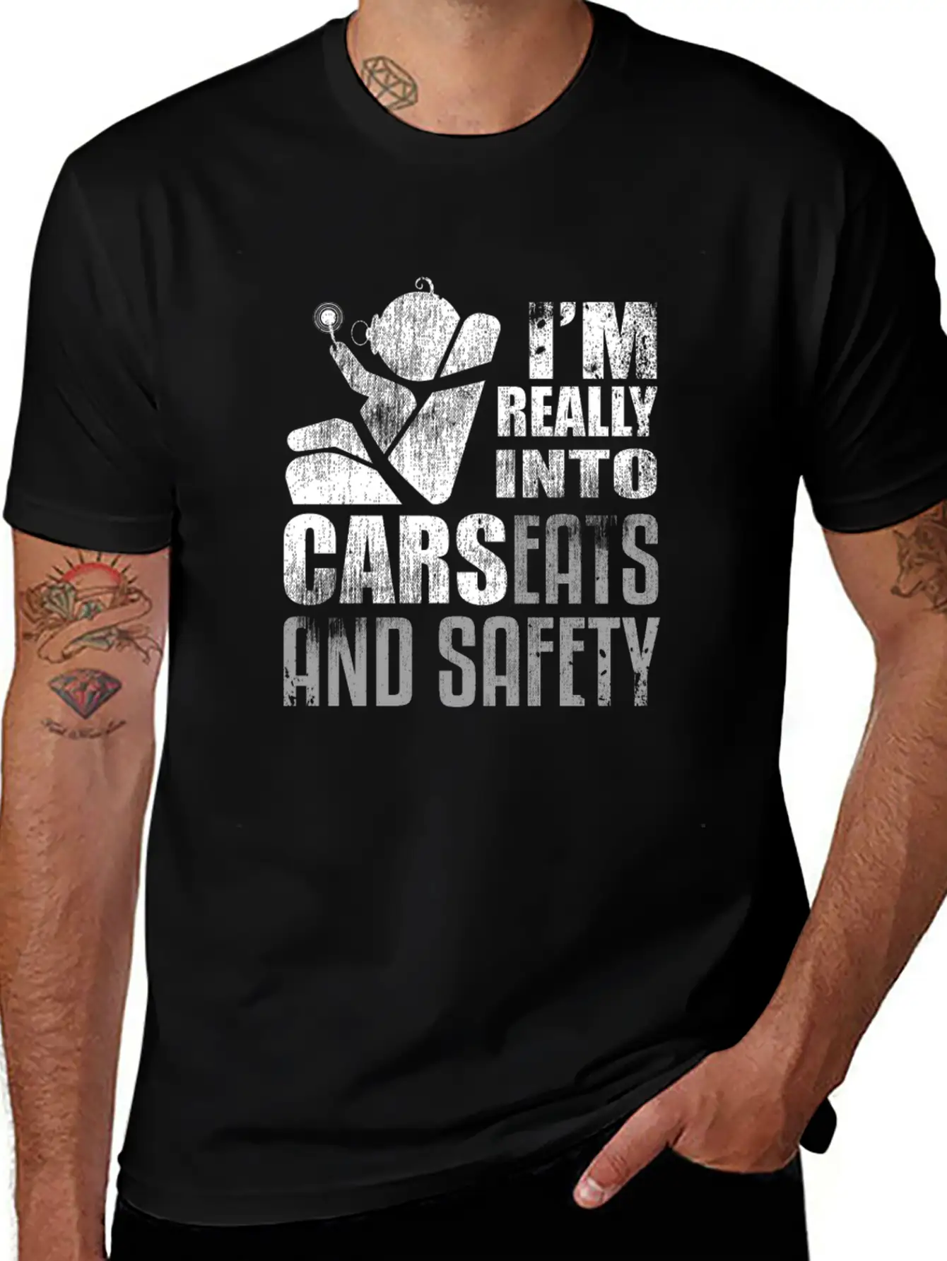 I'm Really Into Carseats And Safety Car Dad Father Unisex Short Sleeve Soft Cotton T-Shirt – Casual Everyday Wear