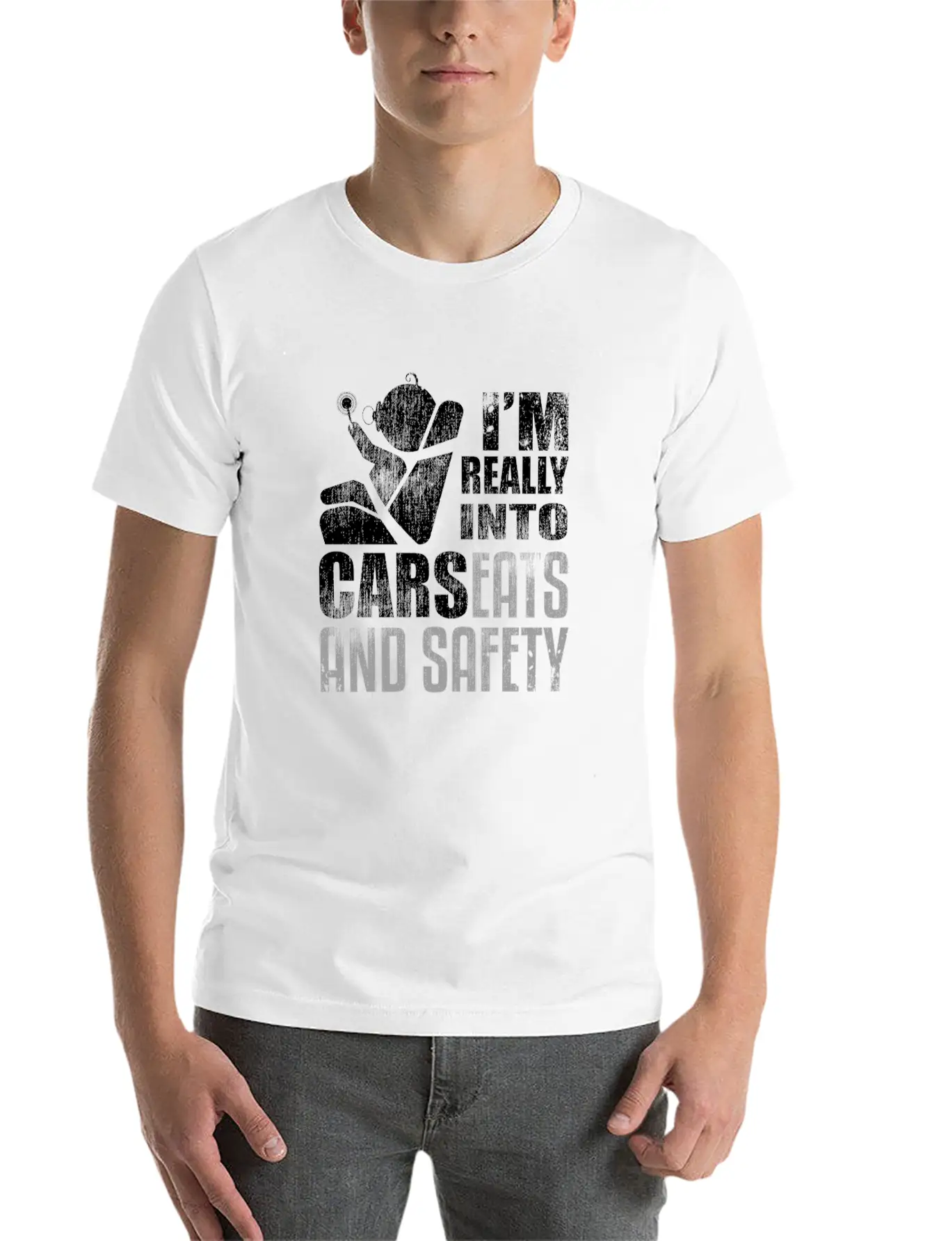 I'm Really Into Carseats And Safety Car Dad Father Unisex Short Sleeve Soft Cotton T-Shirt – Casual Everyday Wear