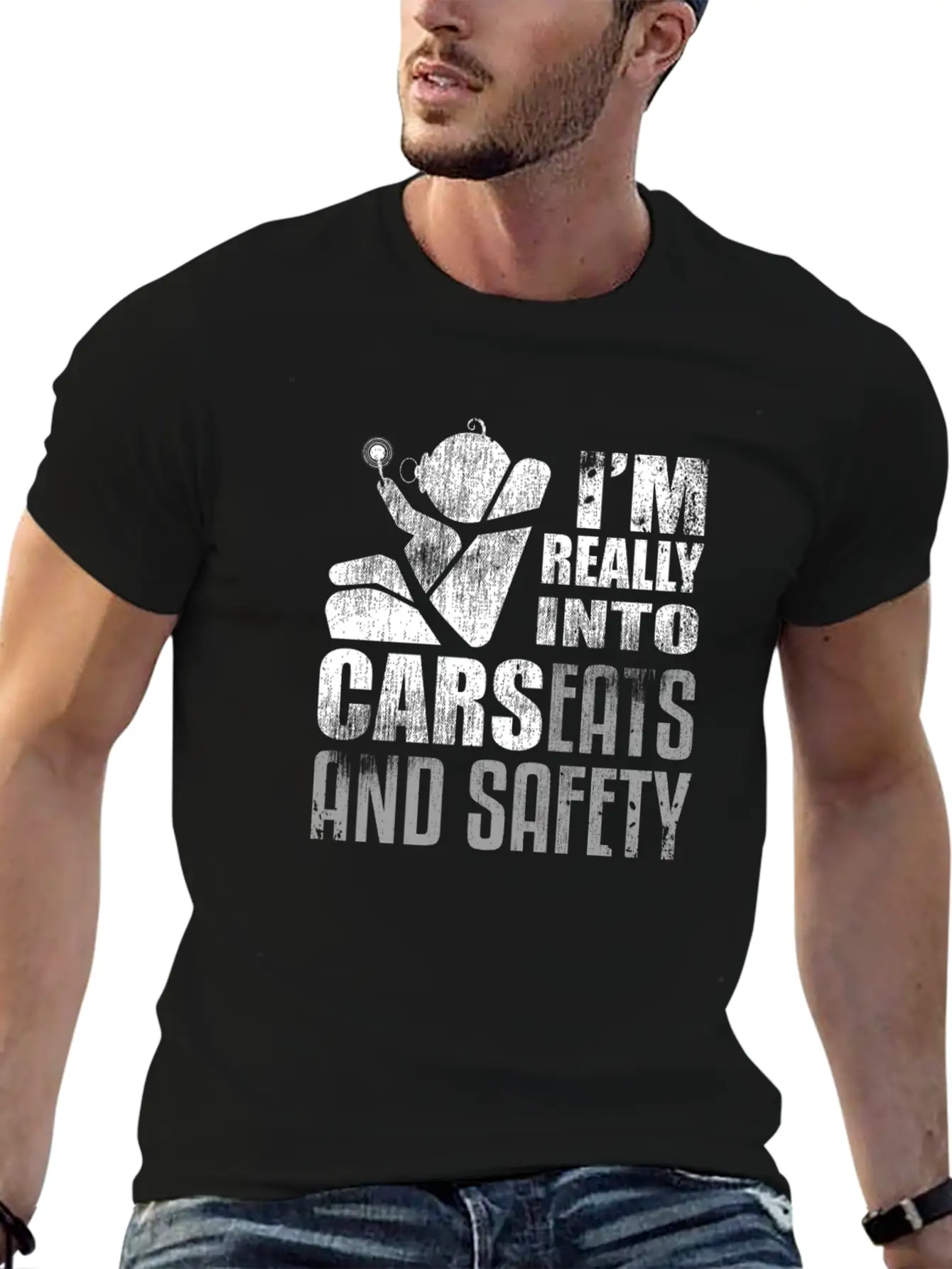 I'm Really Into Carseats And Safety Car Dad Father Unisex Short Sleeve Soft Cotton T-Shirt – Casual Everyday Wear