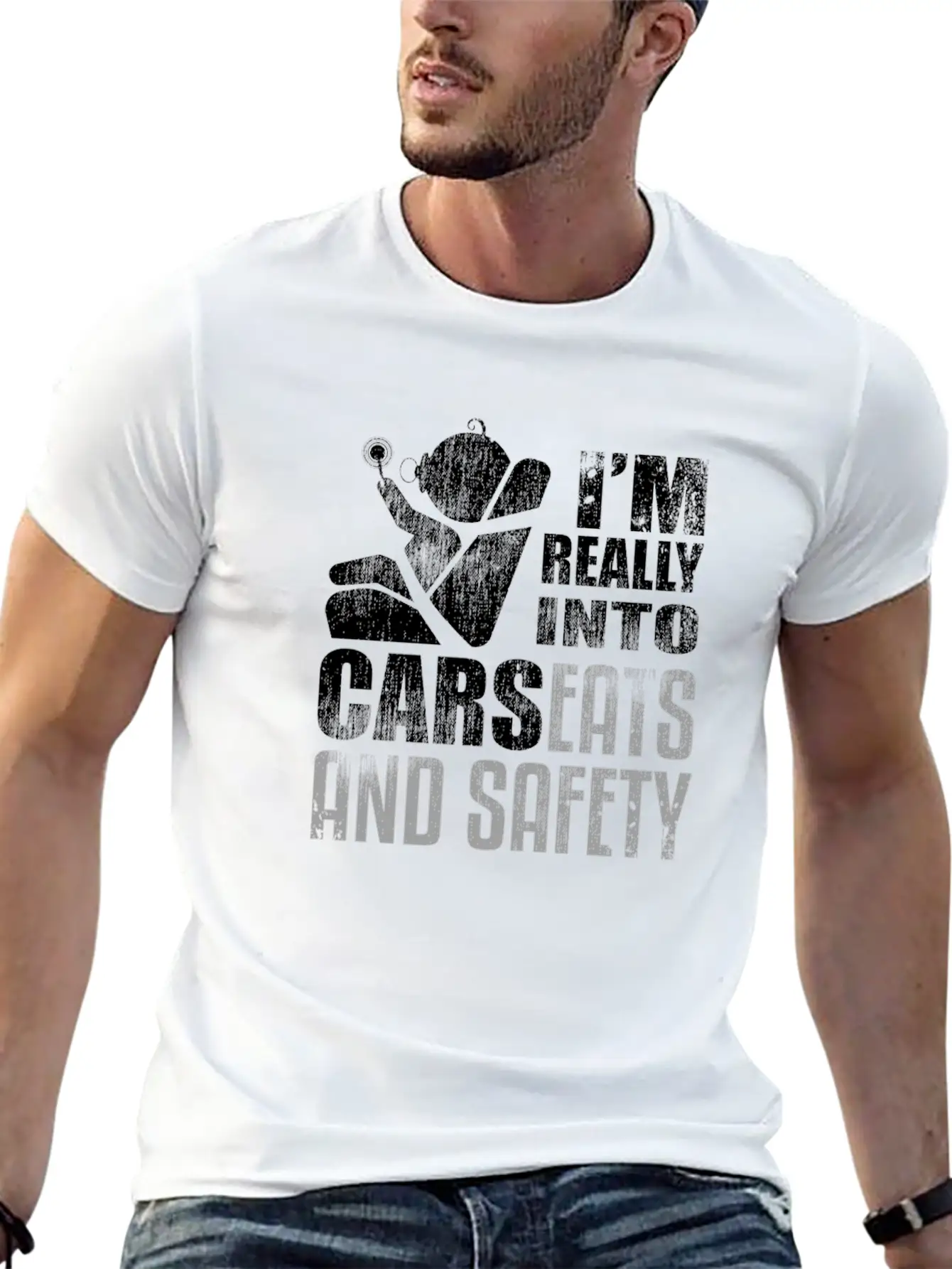 I'm Really Into Carseats And Safety Car Dad Father Unisex Short Sleeve Soft Cotton T-Shirt – Casual Everyday Wear