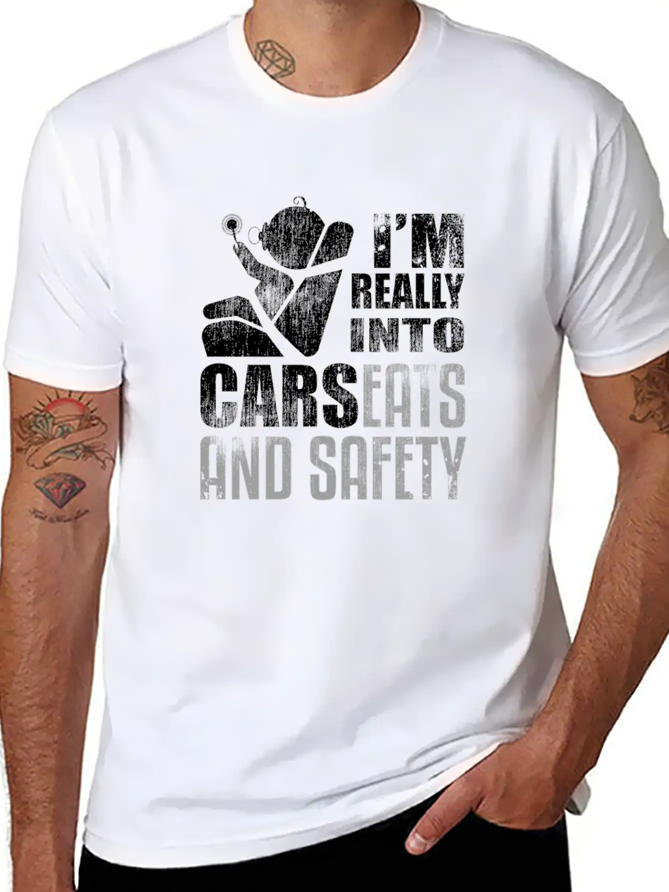 I'm Really Into Carseats And Safety Car Dad Father Unisex Short Sleeve Soft Cotton T-Shirt – Casual Everyday Wear