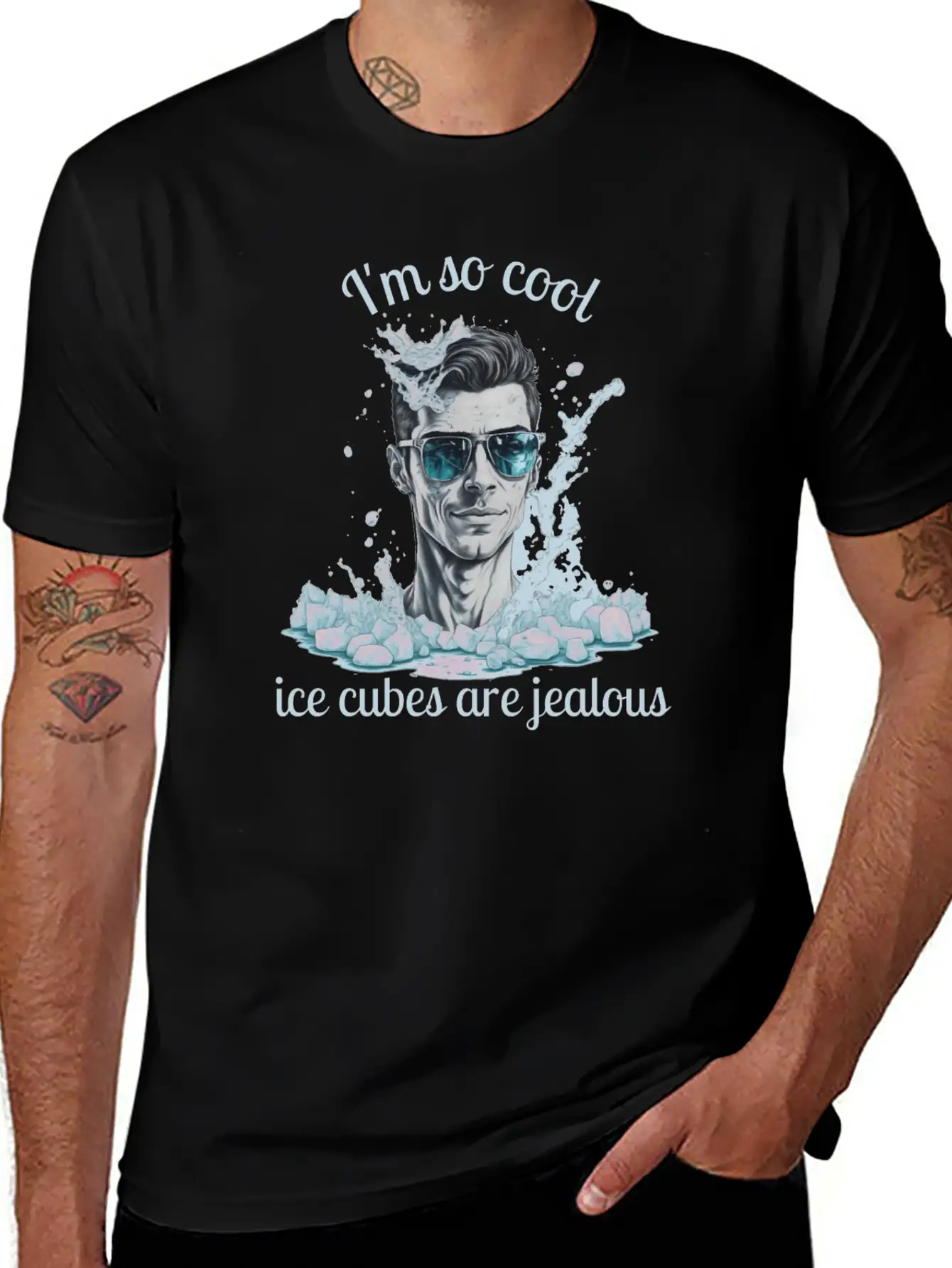 Im So Cool Ice Cubes Are Jealous 1 B Unisex Short Sleeve Soft Cotton T-Shirt – Casual Everyday Wear