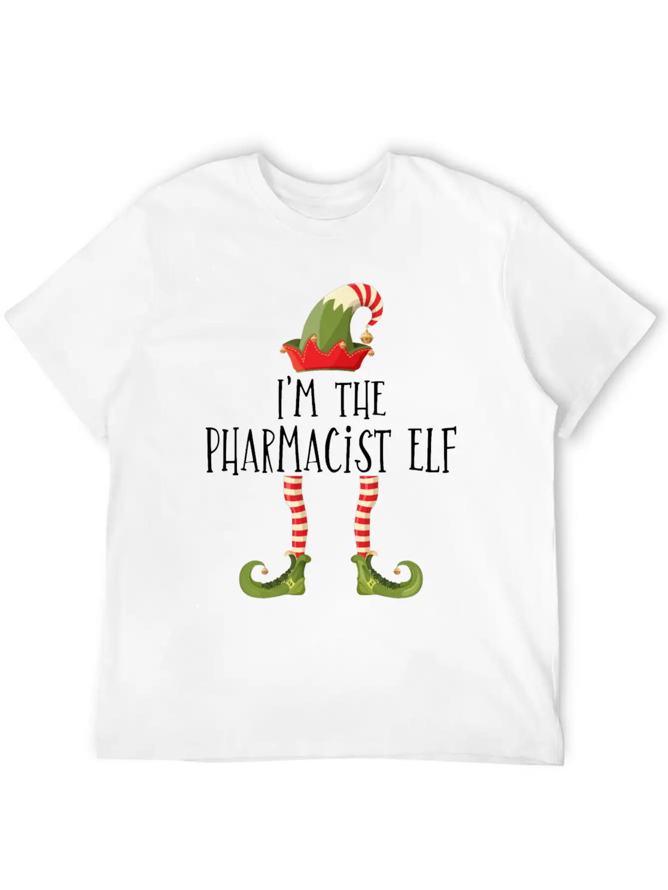 I'm The Pharmacist Elf Pharmacy Technician Stud Unisex Short Sleeve Soft Cotton T-Shirt – Casual Everyday Wear