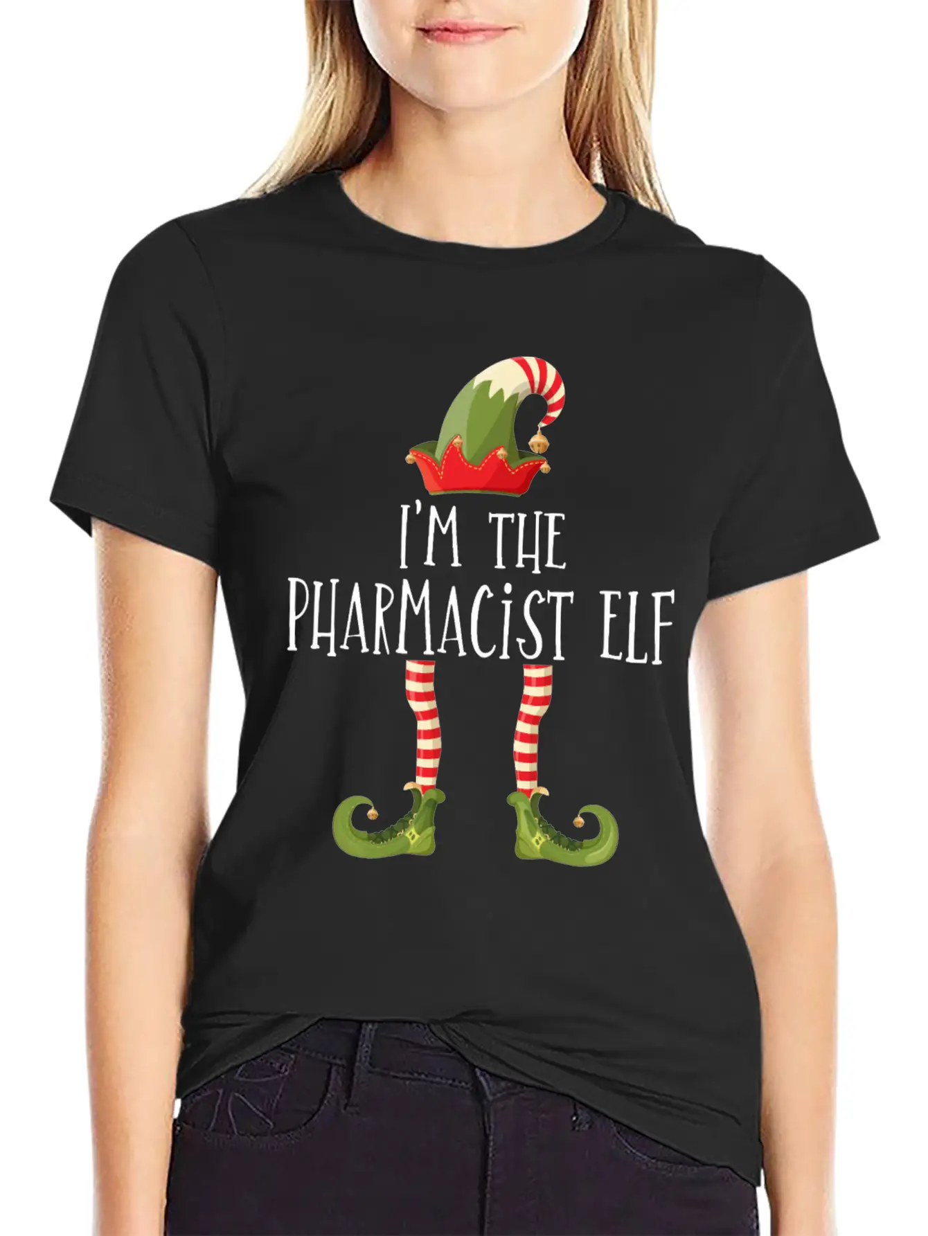 I'm The Pharmacist Elf Pharmacy Technician Stud Unisex Short Sleeve Soft Cotton T-Shirt – Casual Everyday Wear