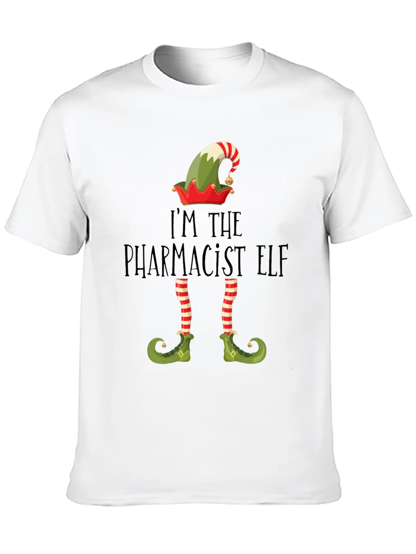 I'm The Pharmacist Elf Pharmacy Technician Stud Unisex Short Sleeve Soft Cotton T-Shirt – Casual Everyday Wear