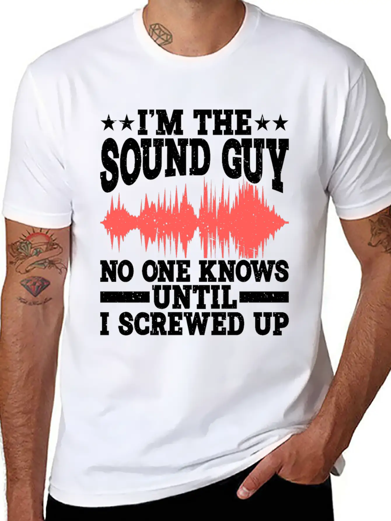 I'm The Sound Guy, No One Knows Until I Screwed Up Timeless Short Sleeve Tee – Comfy And Minimalist Design