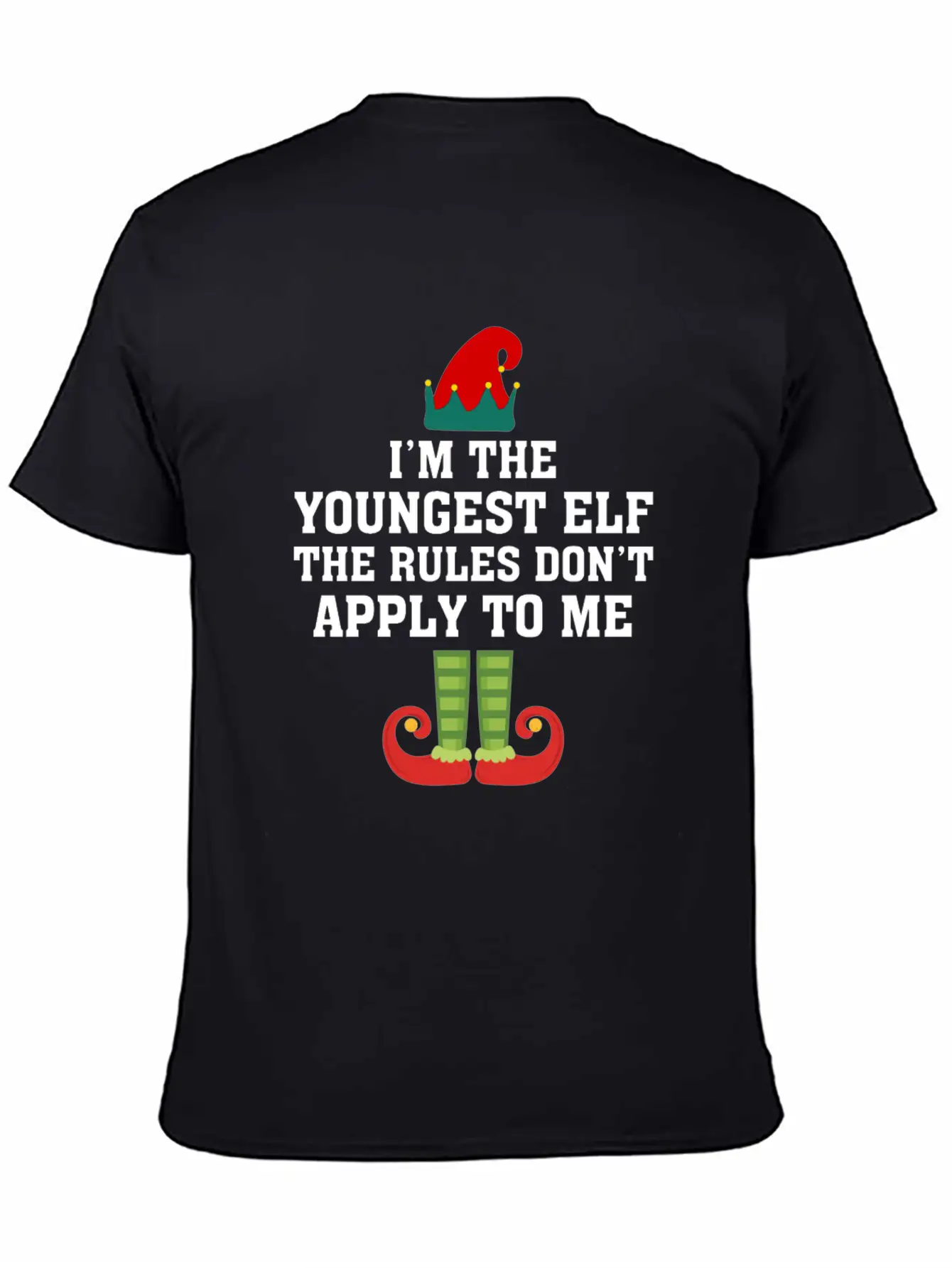 I'm The Youngest Elf The Rules Don't Apply To Me Essential Unisex Summer Tee – Soft Cotton Casual Fit