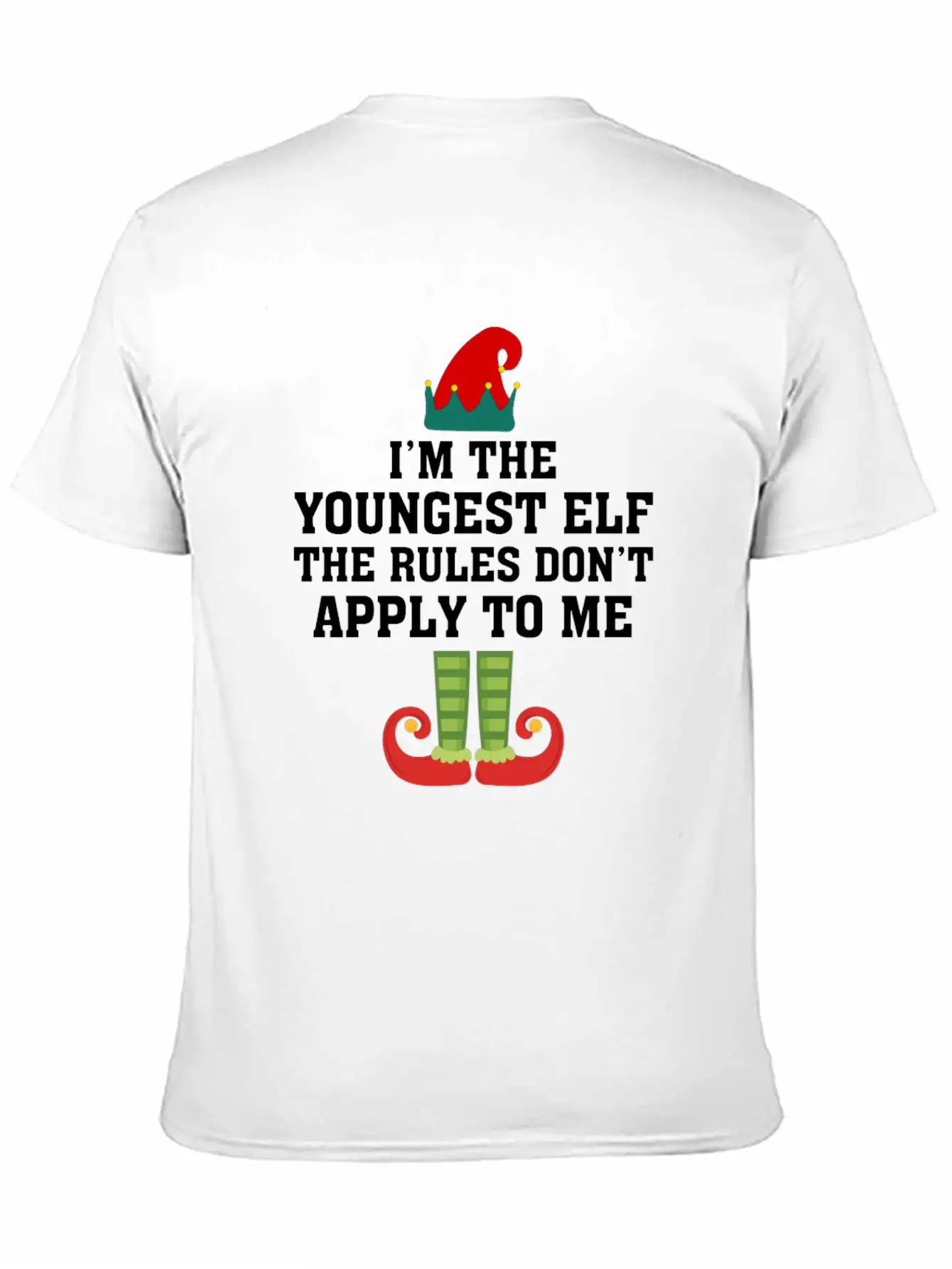 I'm The Youngest Elf The Rules Don't Apply To Me Essential Unisex Summer Tee – Soft Cotton Casual Fit