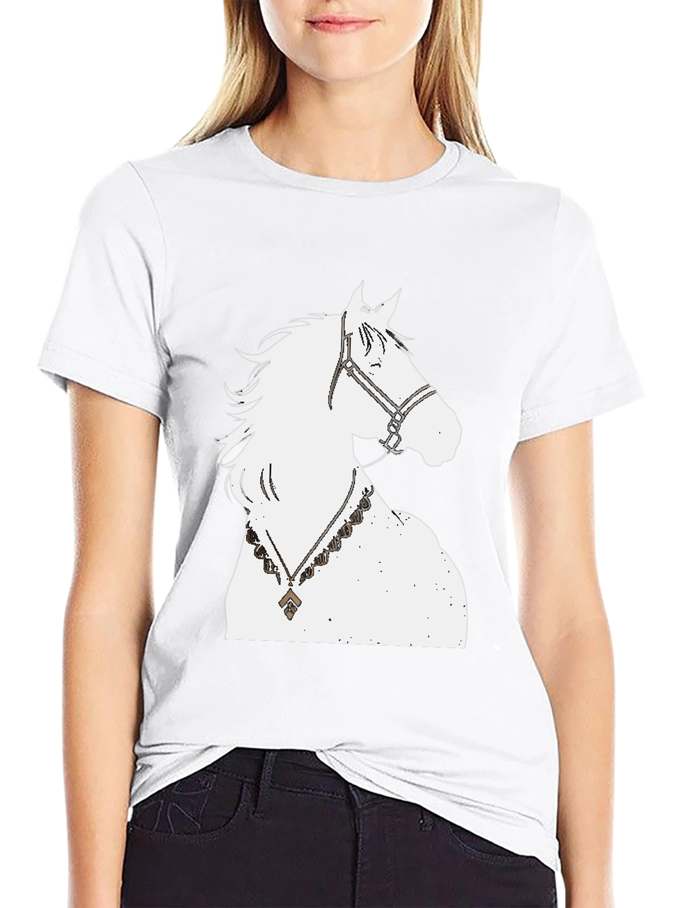 Horse Graphic Tee - Black