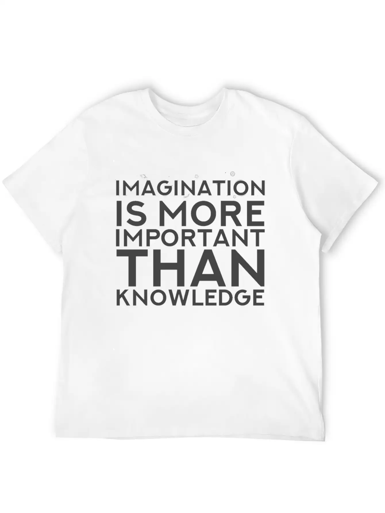Imagination More Important Than Knowledge Quote Unisex Short Sleeve Soft Cotton T-Shirt – Casual Everyday Wear