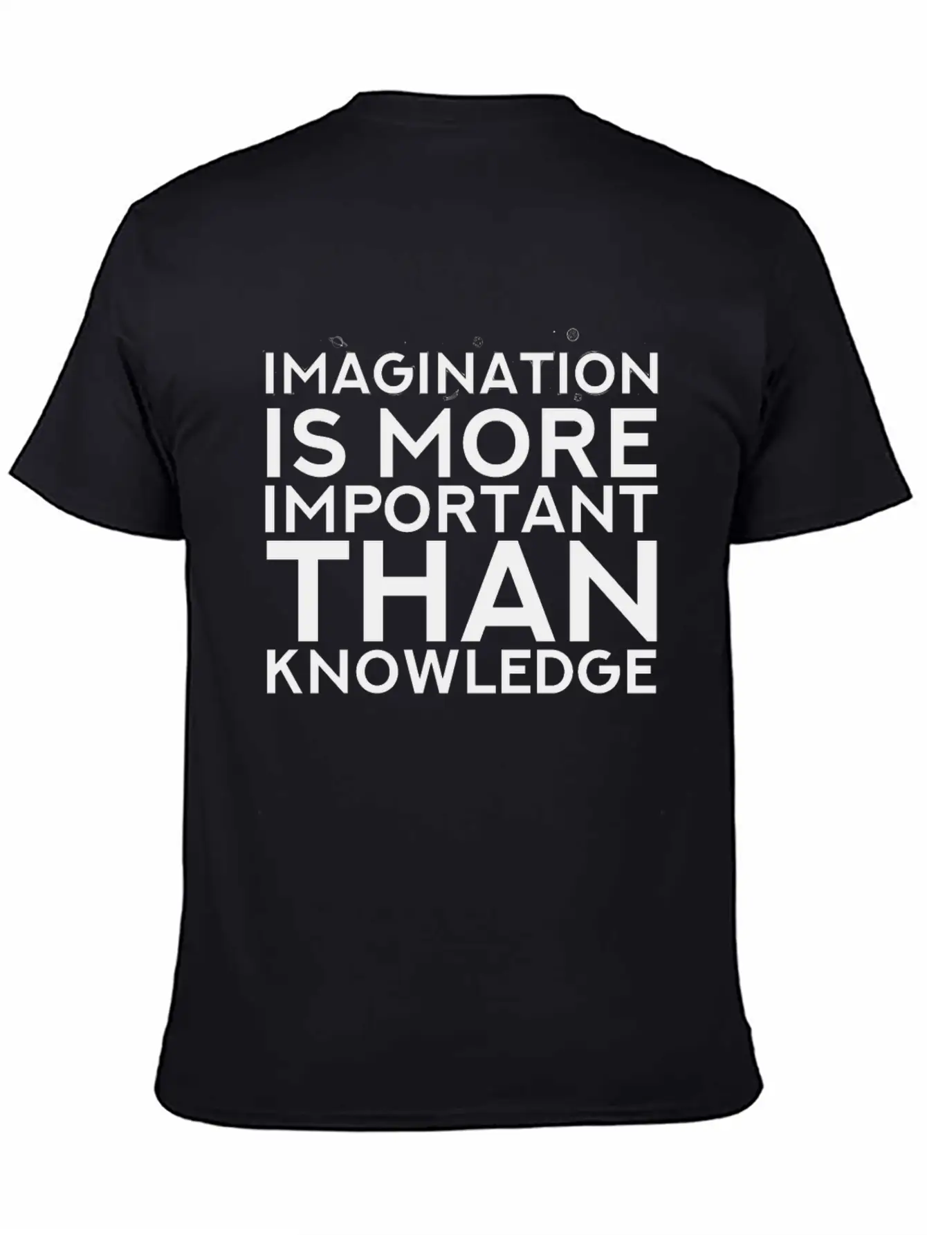Imagination More Important Than Knowledge Quote Unisex Short Sleeve Soft Cotton T-Shirt – Casual Everyday Wear