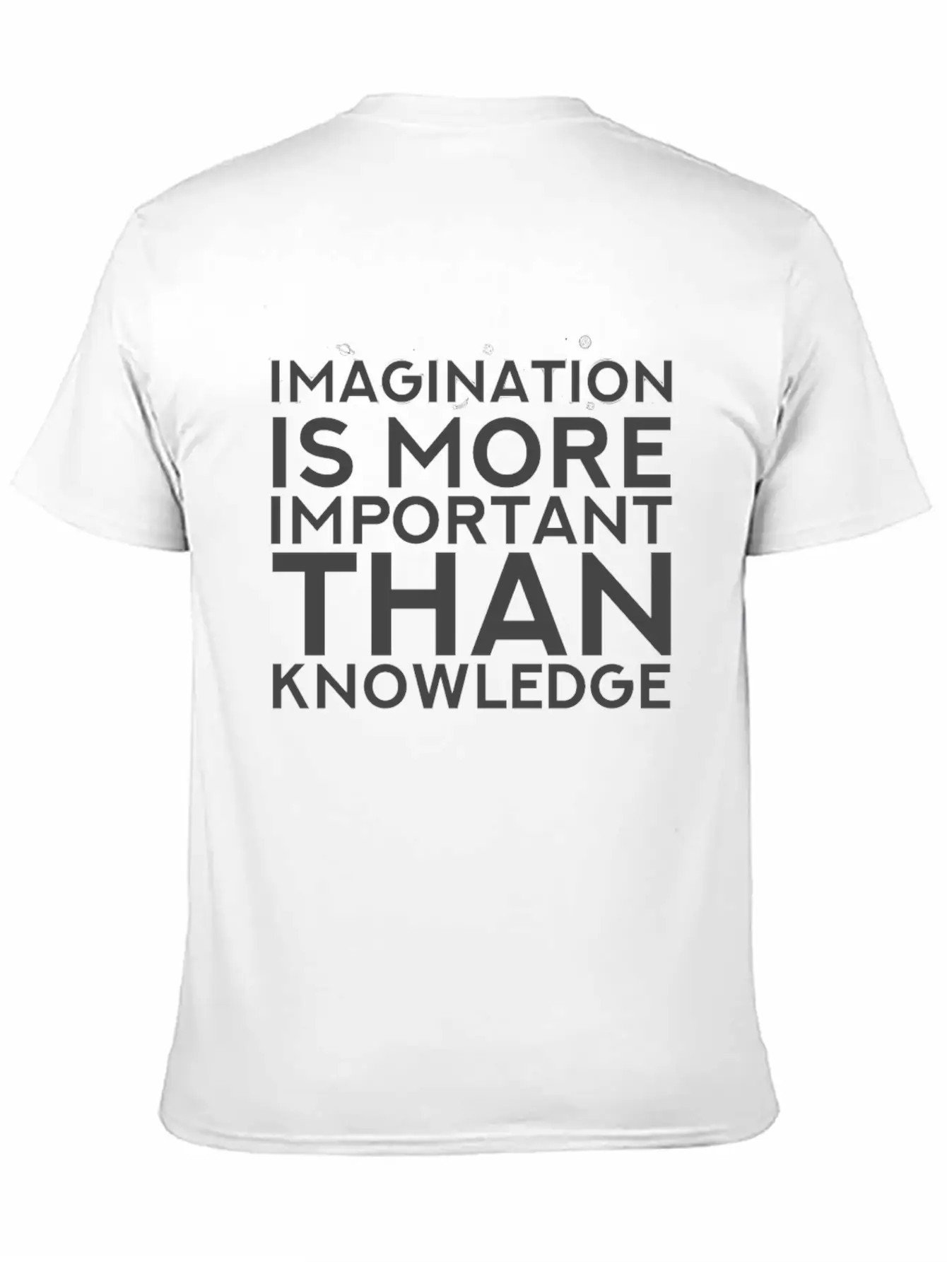 Imagination More Important Than Knowledge Quote Unisex Short Sleeve Soft Cotton T-Shirt – Casual Everyday Wear