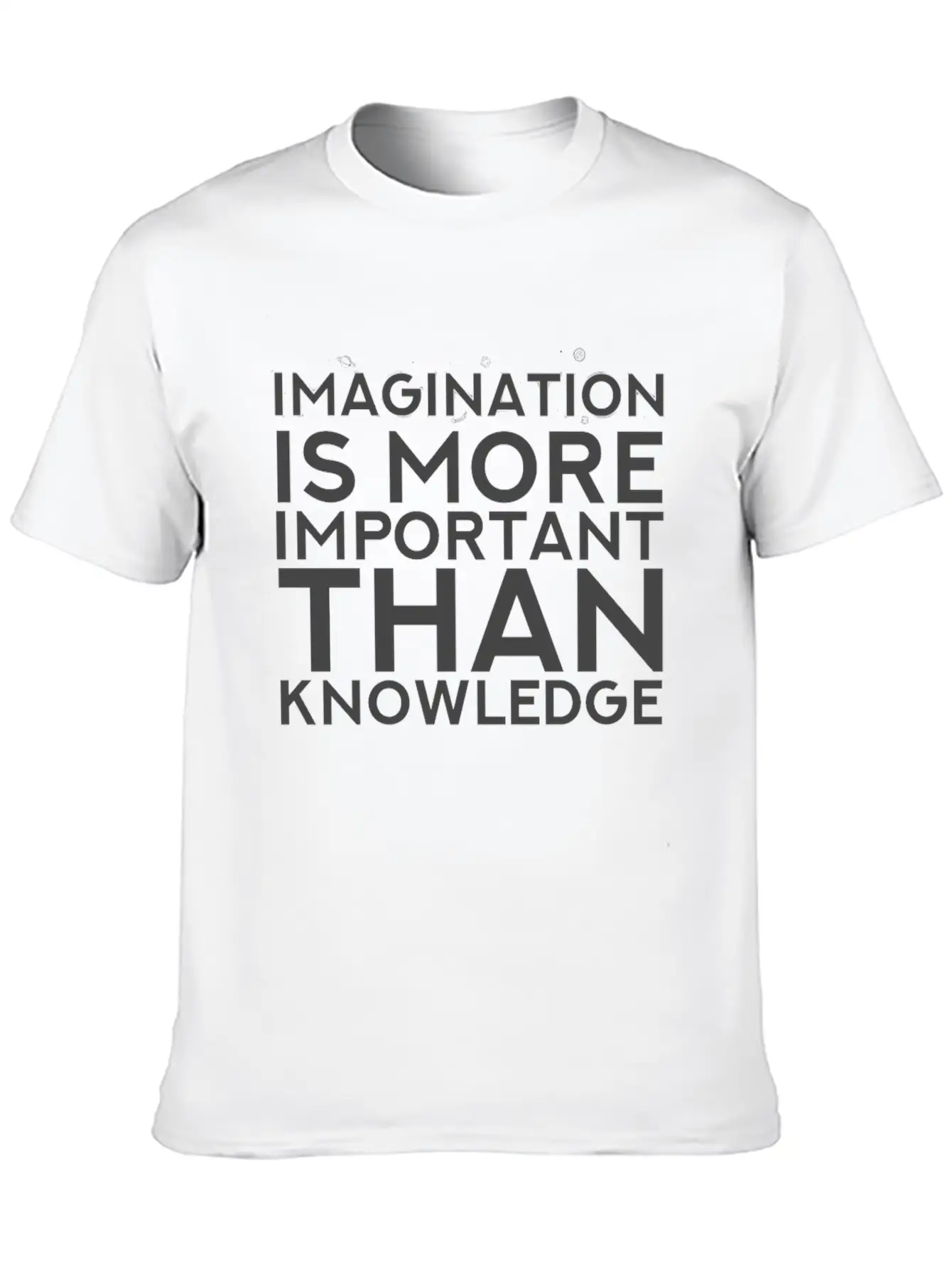 Imagination More Important Than Knowledge Quote Unisex Short Sleeve Soft Cotton T-Shirt – Casual Everyday Wear