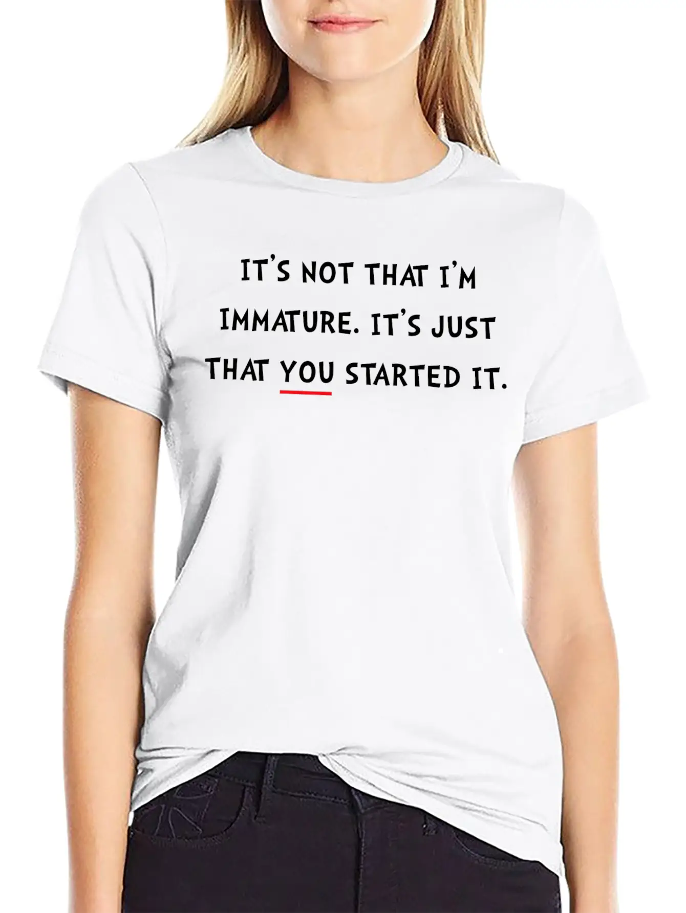 Immature Started It Essential Unisex Summer Tee – Soft Cotton Casual Fit