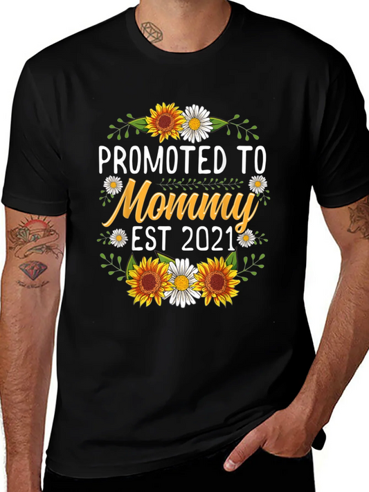 Promoted to Mommy EST 2021 Graphic Tee