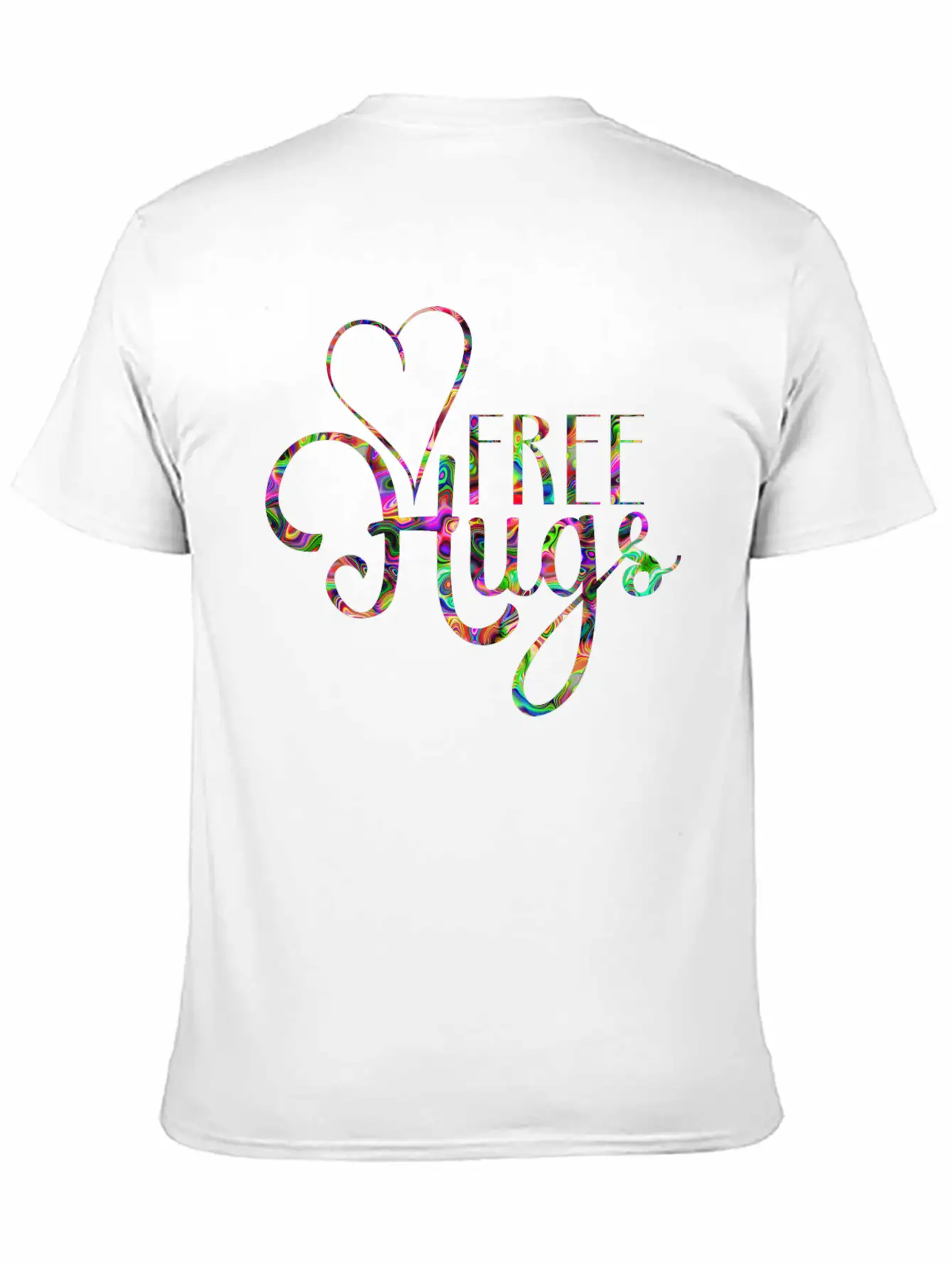 Importend Message - FREE HUGS Heart 3 Basic Graphic T-Shirt – Daily Comfort In Soft Cotton