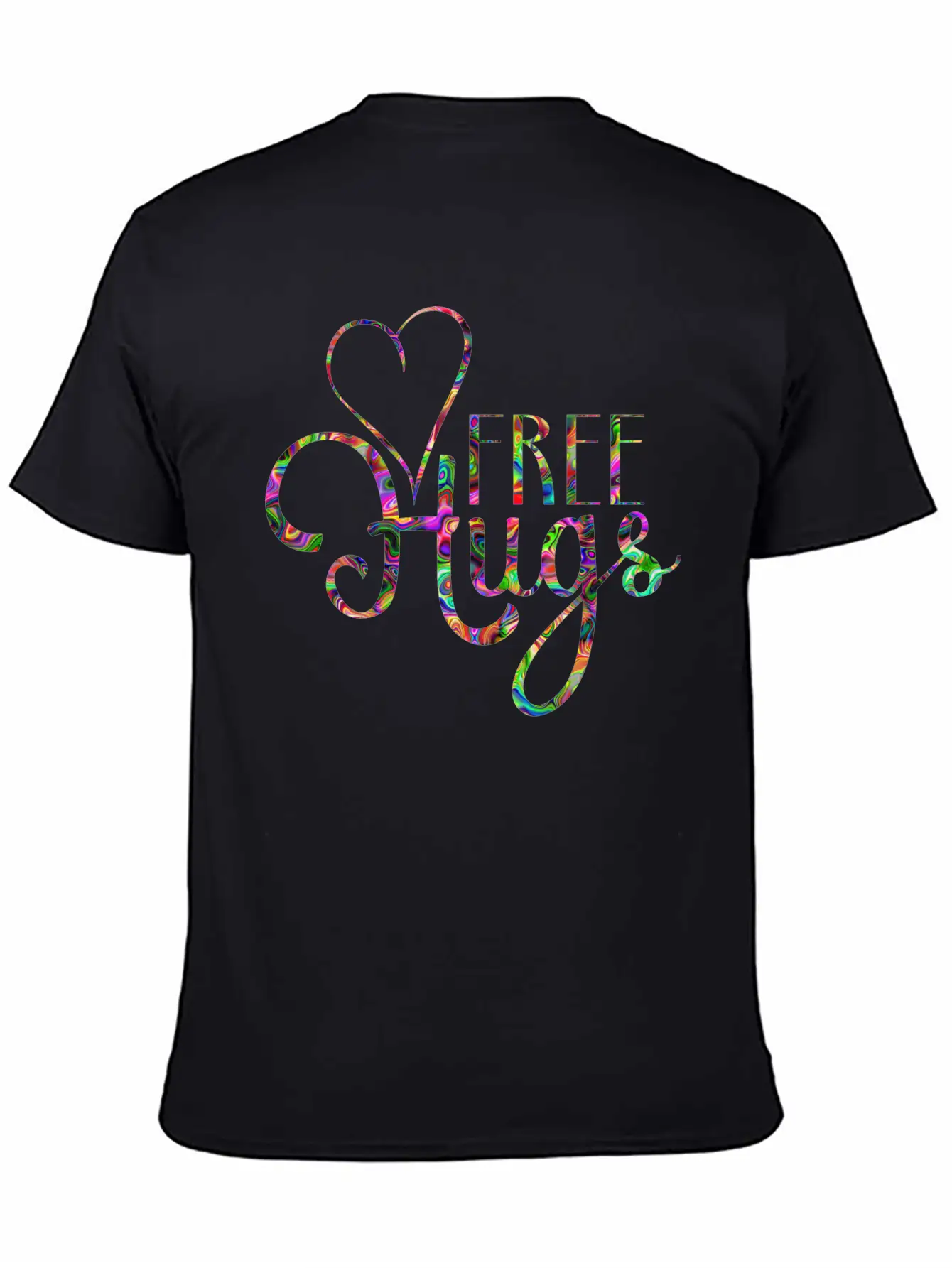 Importend Message - FREE HUGS Heart 3 Basic Graphic T-Shirt – Daily Comfort In Soft Cotton