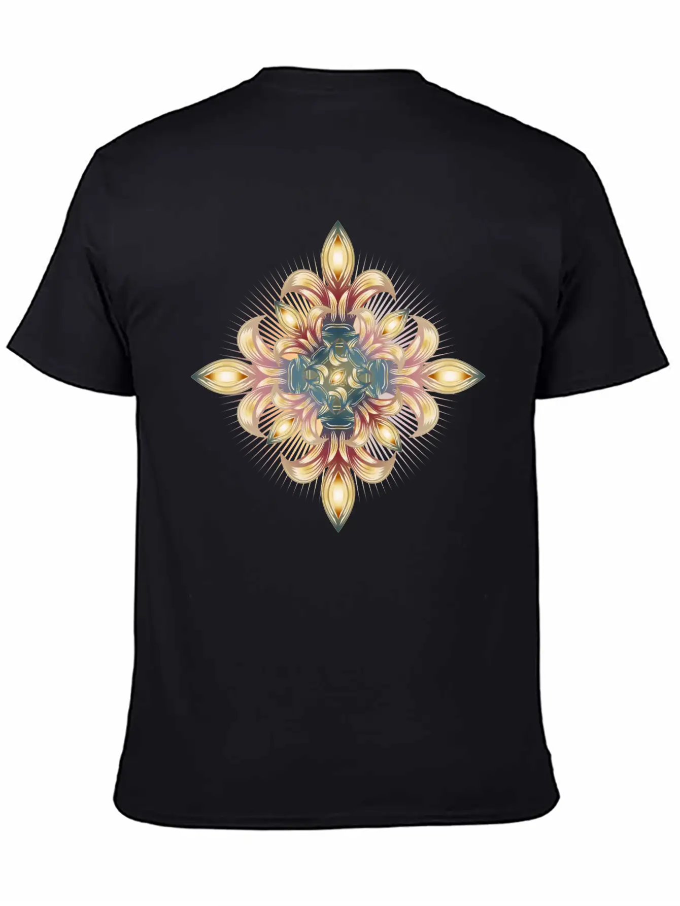Impressive Cross Made Of Stylized Lilies Stylish Everyday T-Shirt – Unisex Basic Cotton Tee