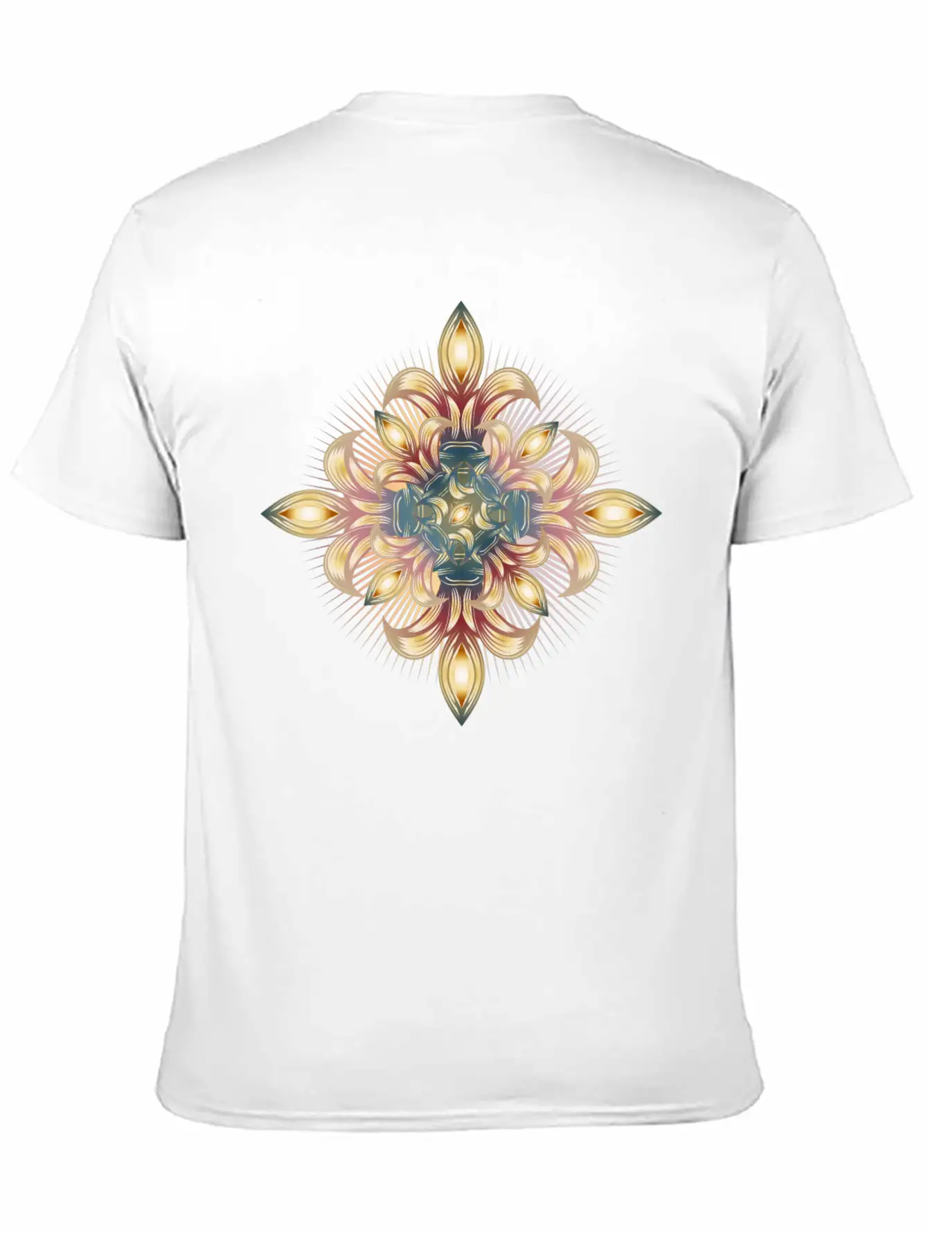 Impressive Cross Made Of Stylized Lilies Stylish Everyday T-Shirt – Unisex Basic Cotton Tee
