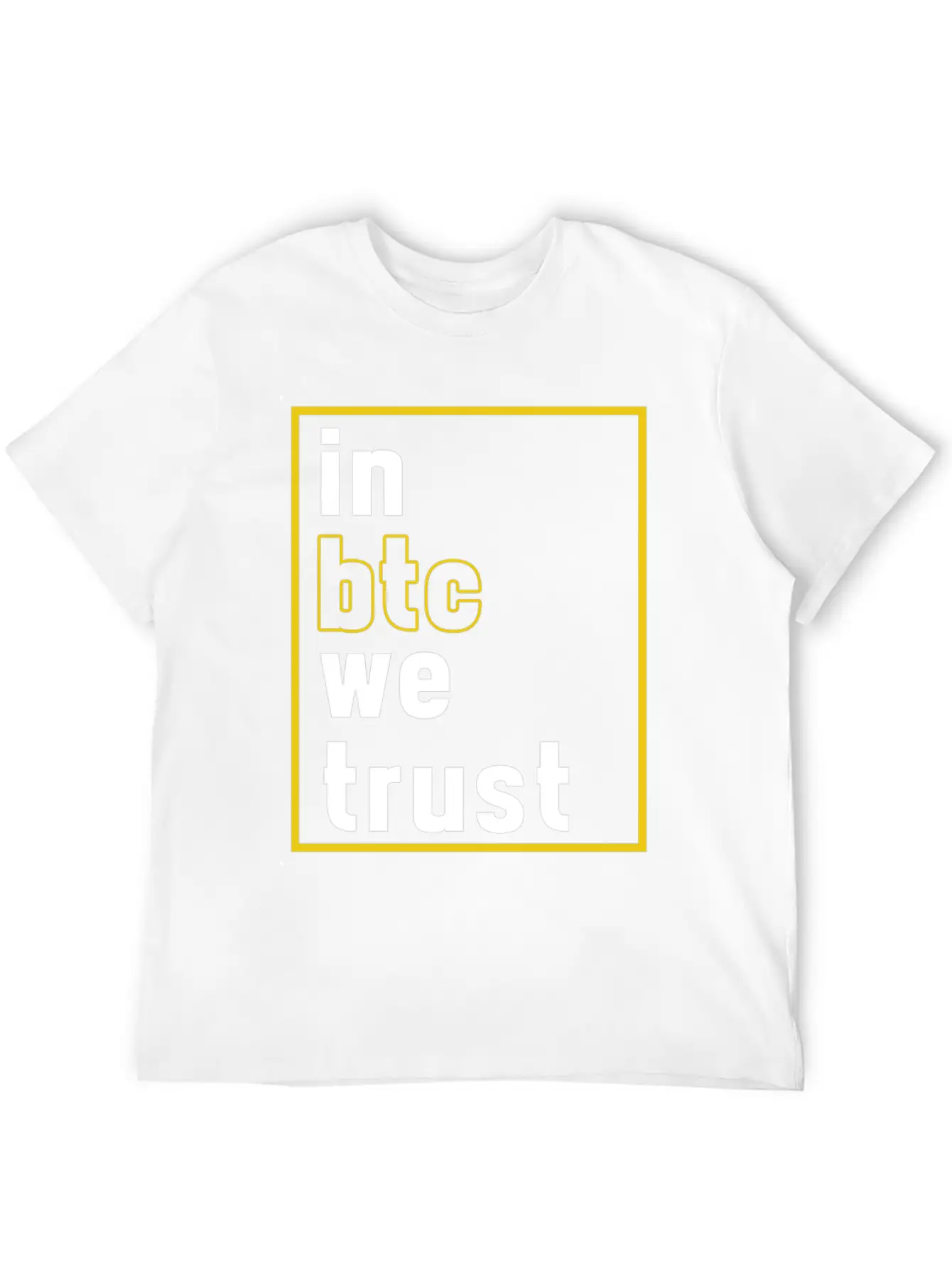 In BTC We Trust Crypto Bitcoin Cryptocurrency Gift Unisex Short Sleeve Soft Cotton T-Shirt – Casual Everyday Wear