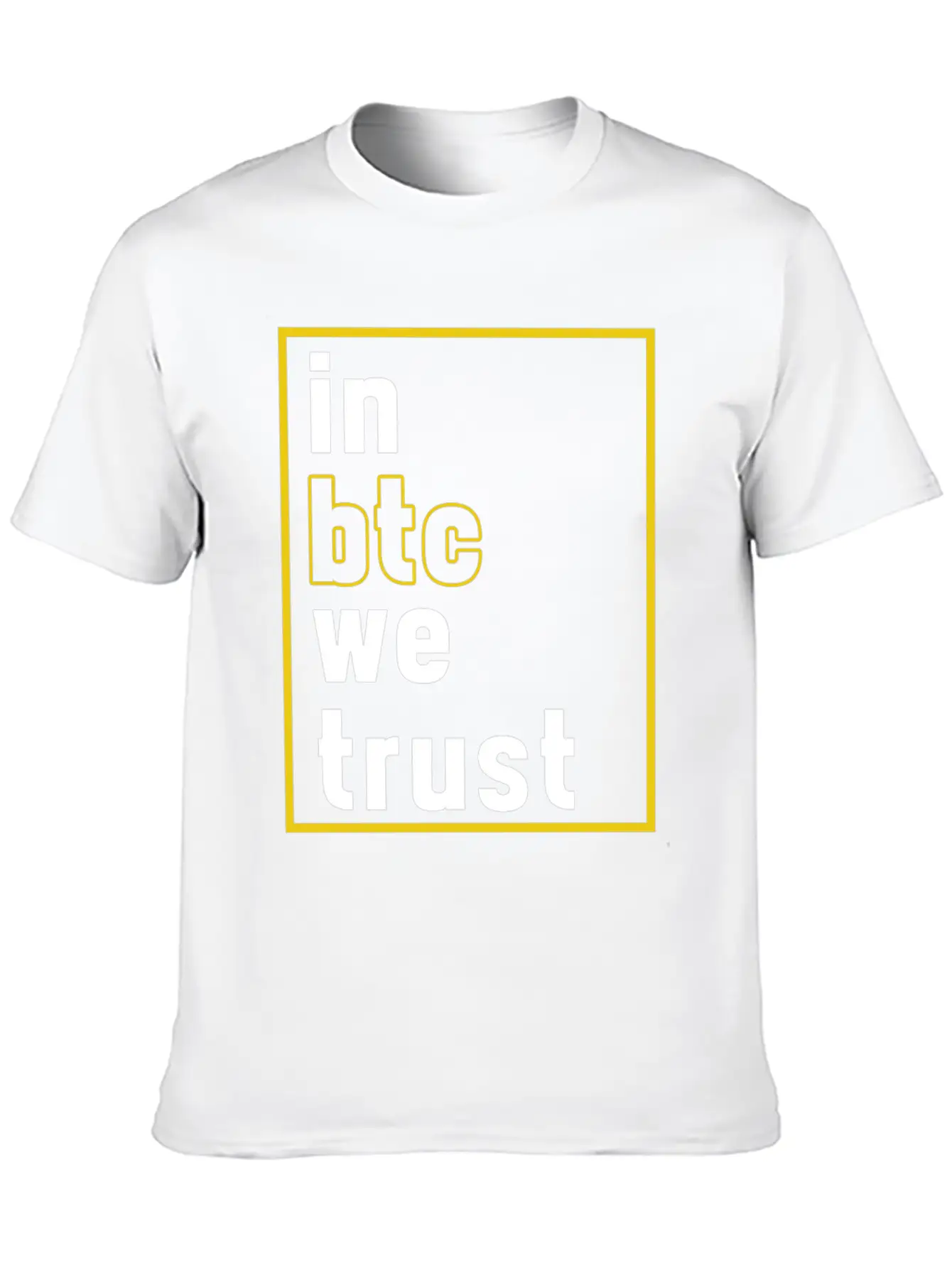 In BTC We Trust Crypto Bitcoin Cryptocurrency Gift Unisex Short Sleeve Soft Cotton T-Shirt – Casual Everyday Wear