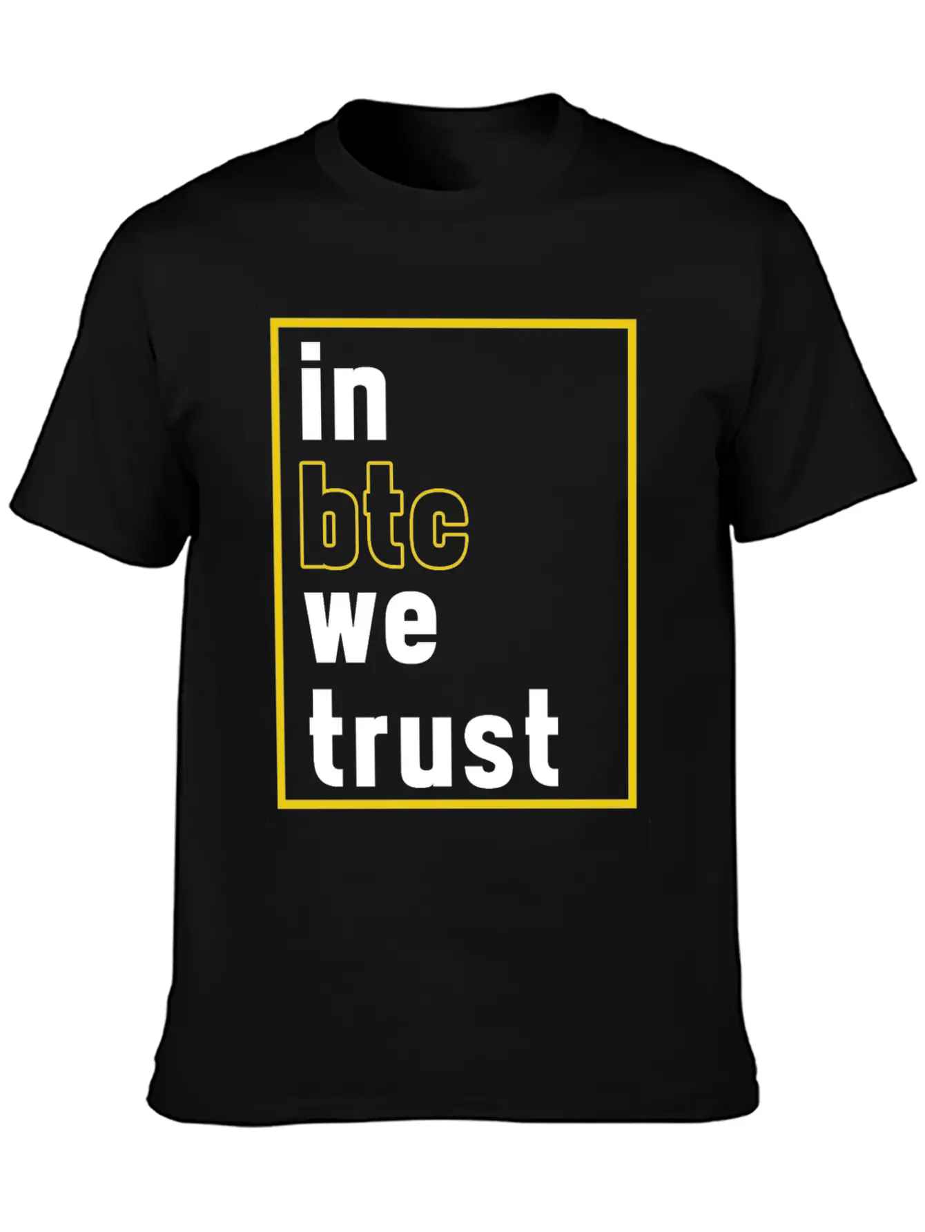 In BTC We Trust Crypto Bitcoin Cryptocurrency Gift Unisex Short Sleeve Soft Cotton T-Shirt – Casual Everyday Wear