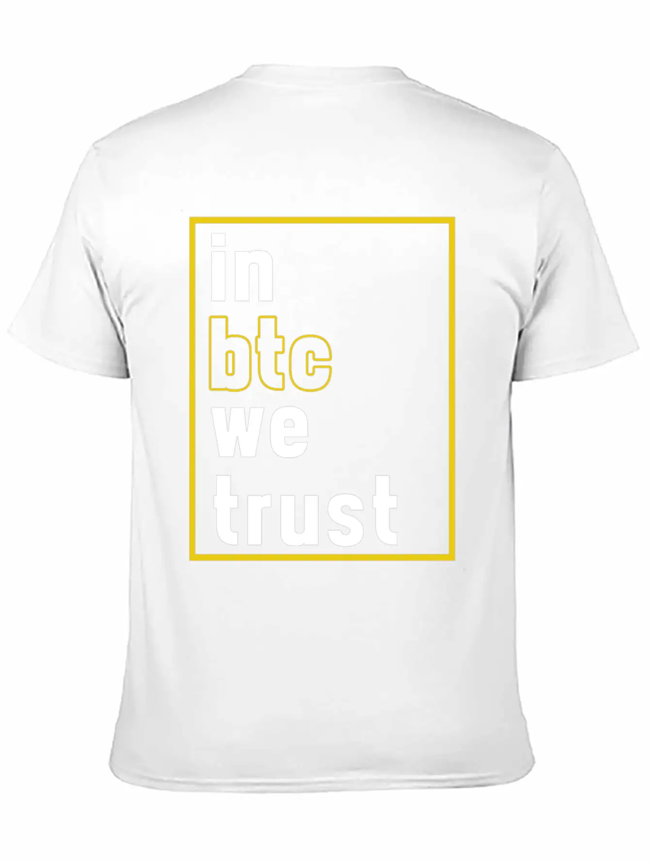 In BTC We Trust Crypto Bitcoin Cryptocurrency Gift Unisex Short Sleeve Soft Cotton T-Shirt – Casual Everyday Wear