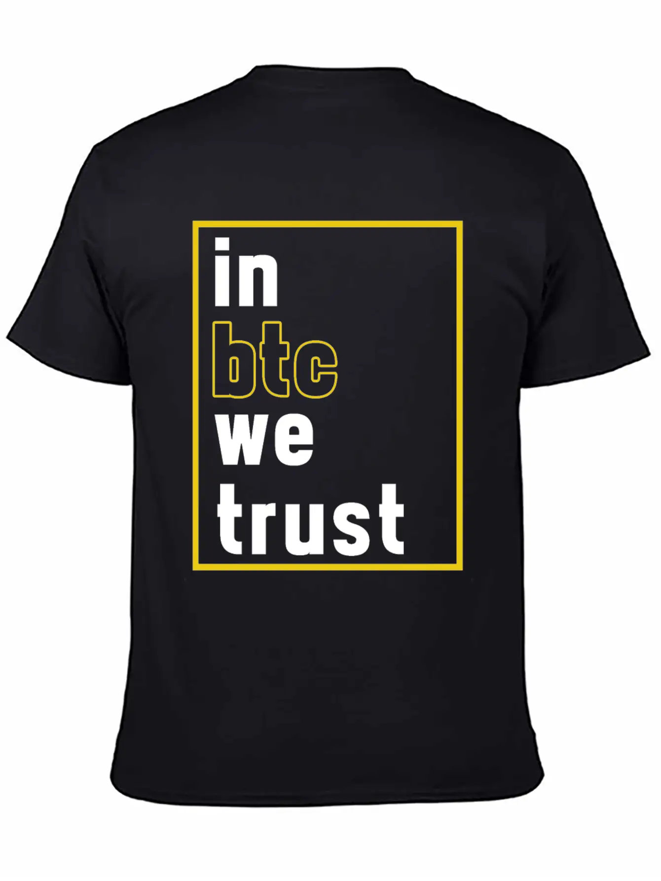 In BTC We Trust Crypto Bitcoin Cryptocurrency Gift Unisex Short Sleeve Soft Cotton T-Shirt – Casual Everyday Wear