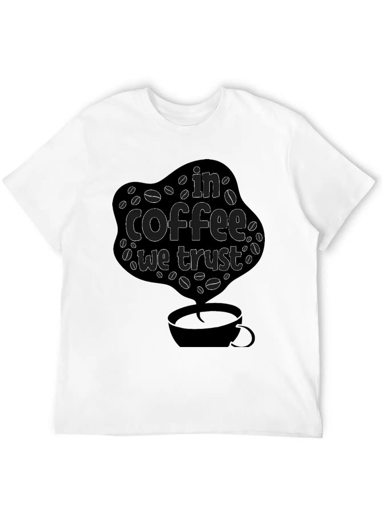 In Coffee We Trust Comfortable Minimalist Graphic Tee – Summer Style Essential