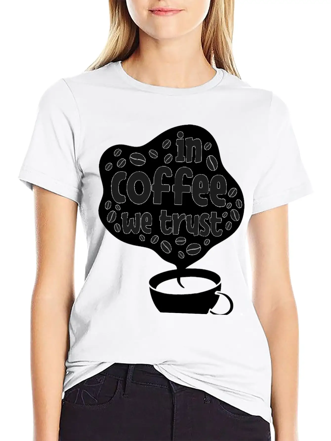 In Coffee We Trust Comfortable Minimalist Graphic Tee – Summer Style Essential