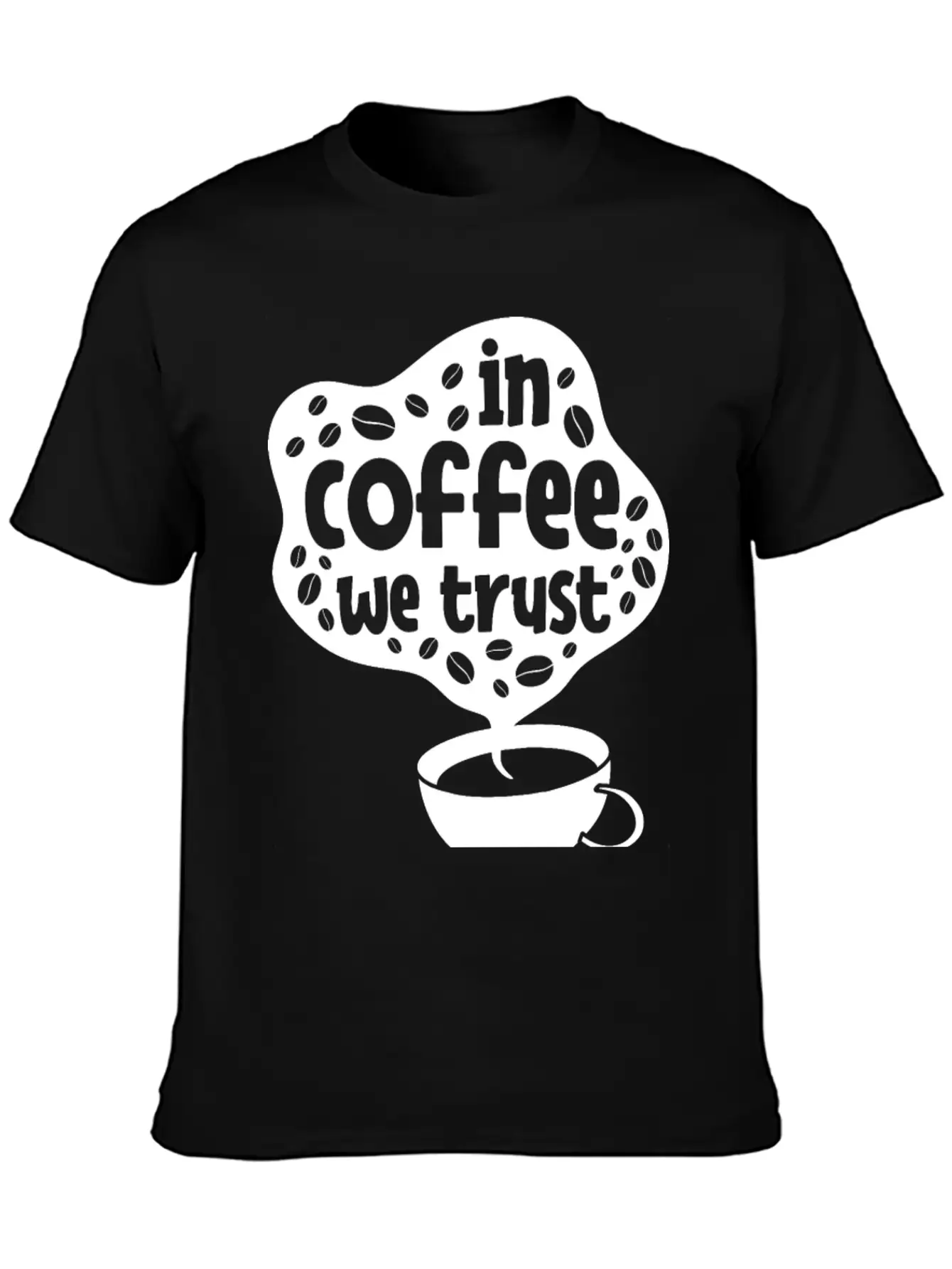 In Coffee We Trust Comfortable Minimalist Graphic Tee – Summer Style Essential