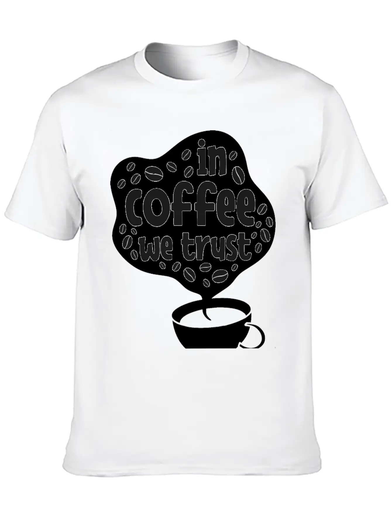 In Coffee We Trust Comfortable Minimalist Graphic Tee – Summer Style Essential