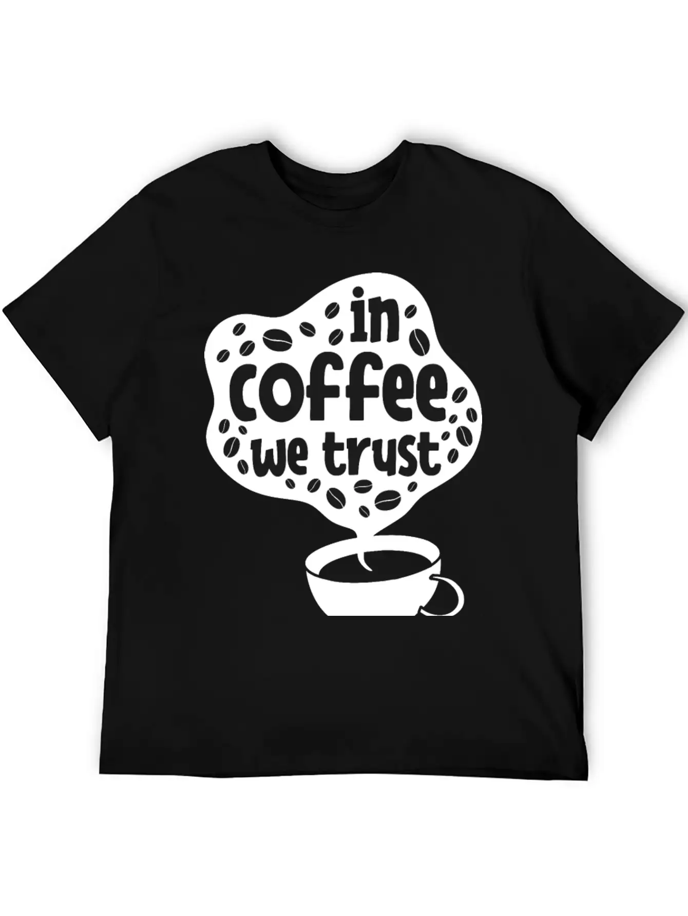 In Coffee We Trust Comfortable Minimalist Graphic Tee – Summer Style Essential
