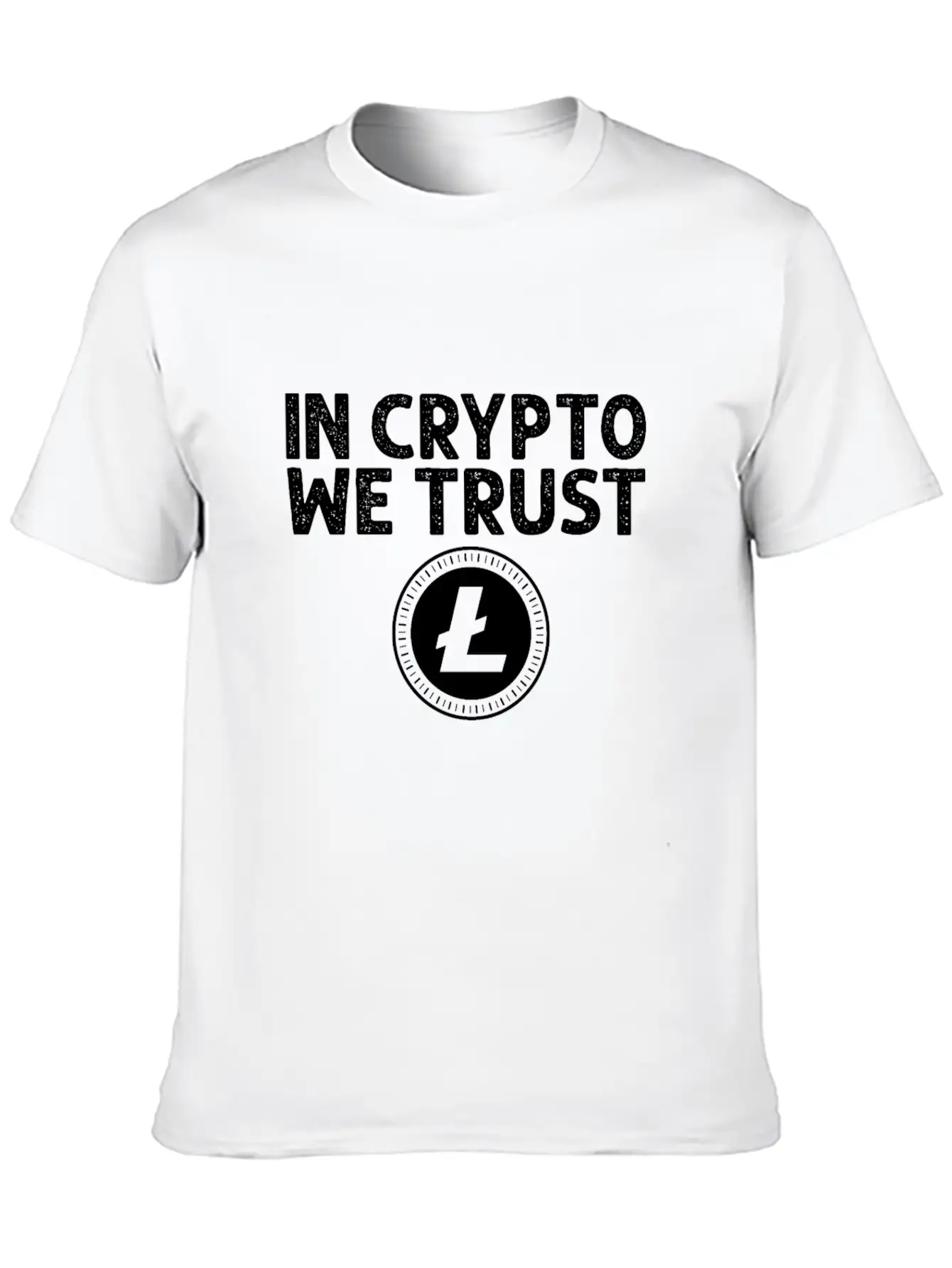 In Crypto We Trust Litecoin Bitcoin Unisex Short Sleeve Soft Cotton T-Shirt – Casual Everyday Wear