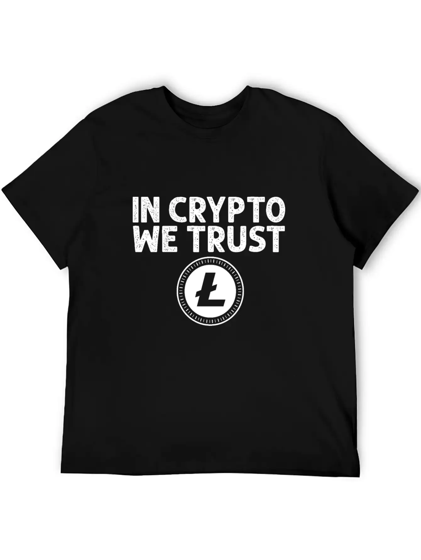 In Crypto We Trust Litecoin Bitcoin Unisex Short Sleeve Soft Cotton T-Shirt – Casual Everyday Wear