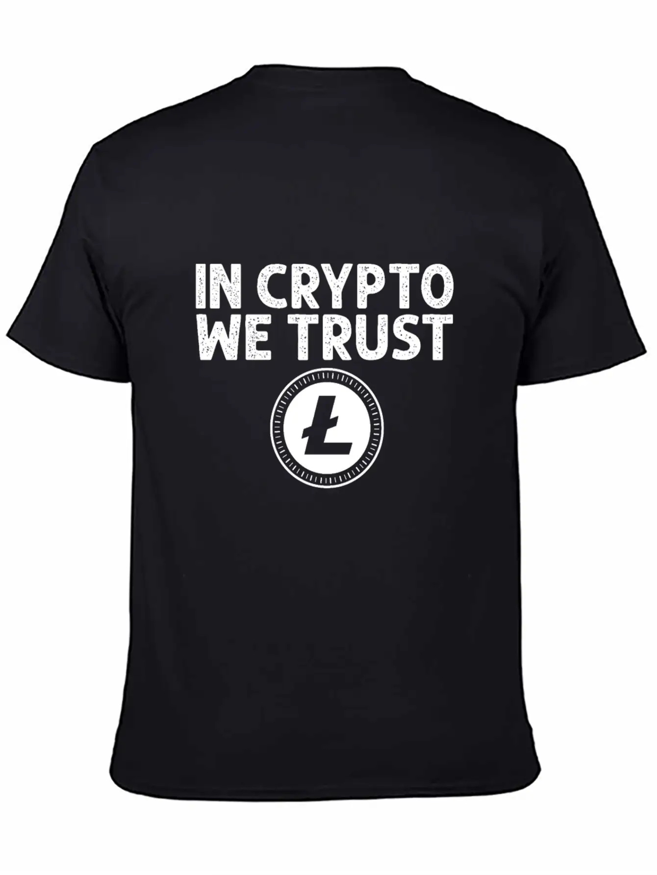 In Crypto We Trust Litecoin Bitcoin Unisex Short Sleeve Soft Cotton T-Shirt – Casual Everyday Wear