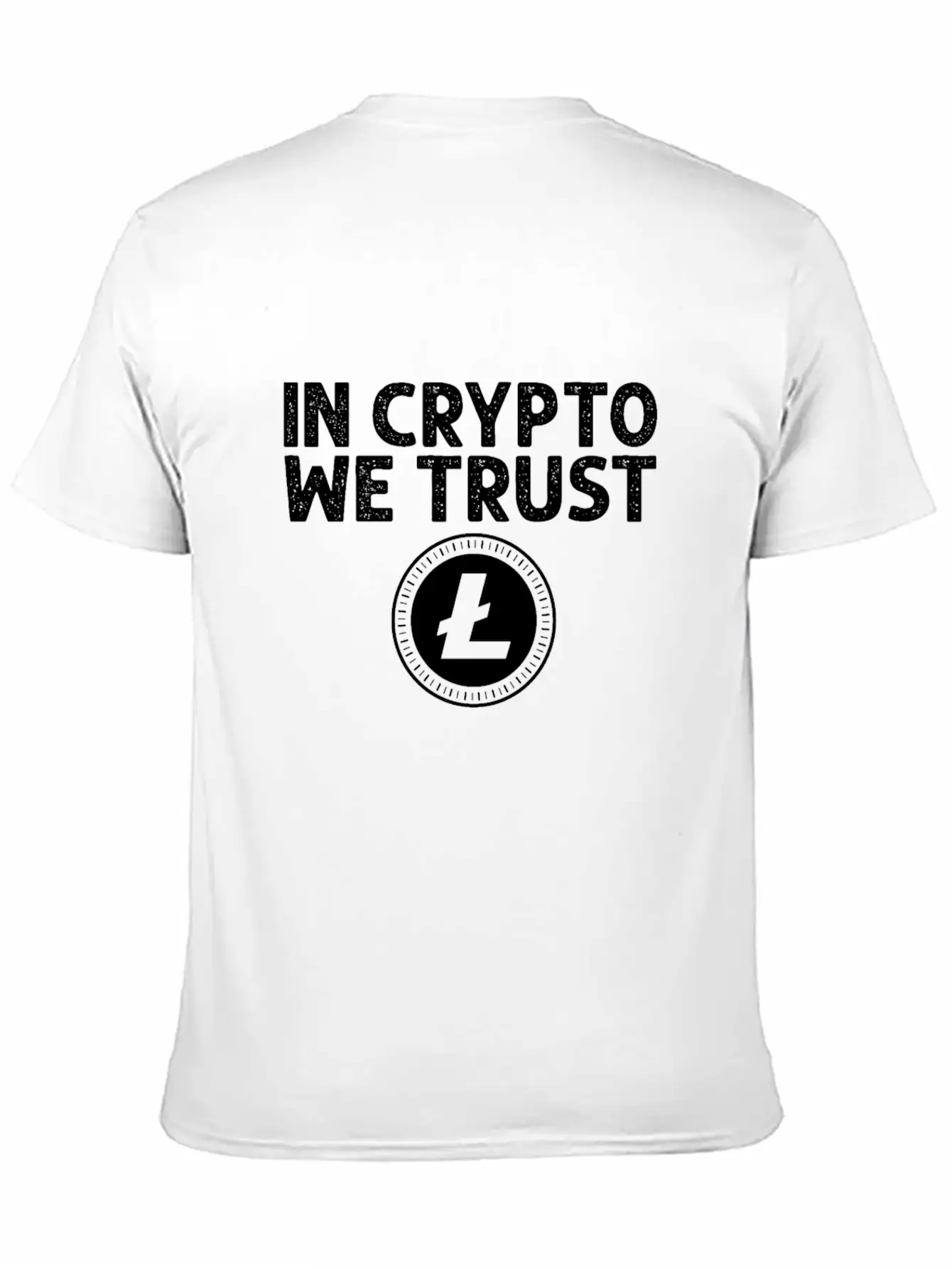 In Crypto We Trust Litecoin Bitcoin Unisex Short Sleeve Soft Cotton T-Shirt – Casual Everyday Wear