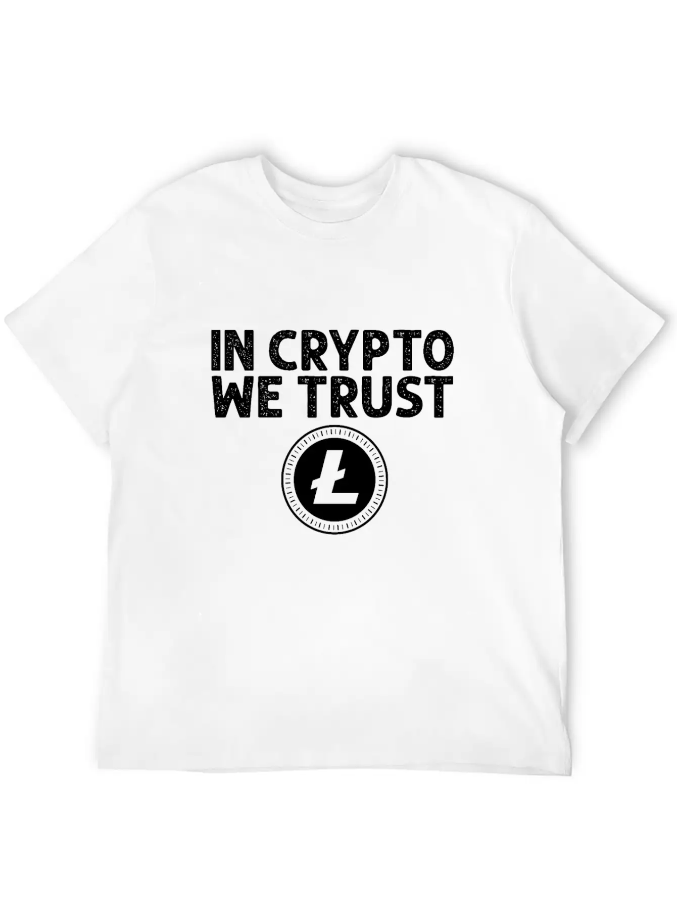 In Crypto We Trust Litecoin Bitcoin Unisex Short Sleeve Soft Cotton T-Shirt – Casual Everyday Wear