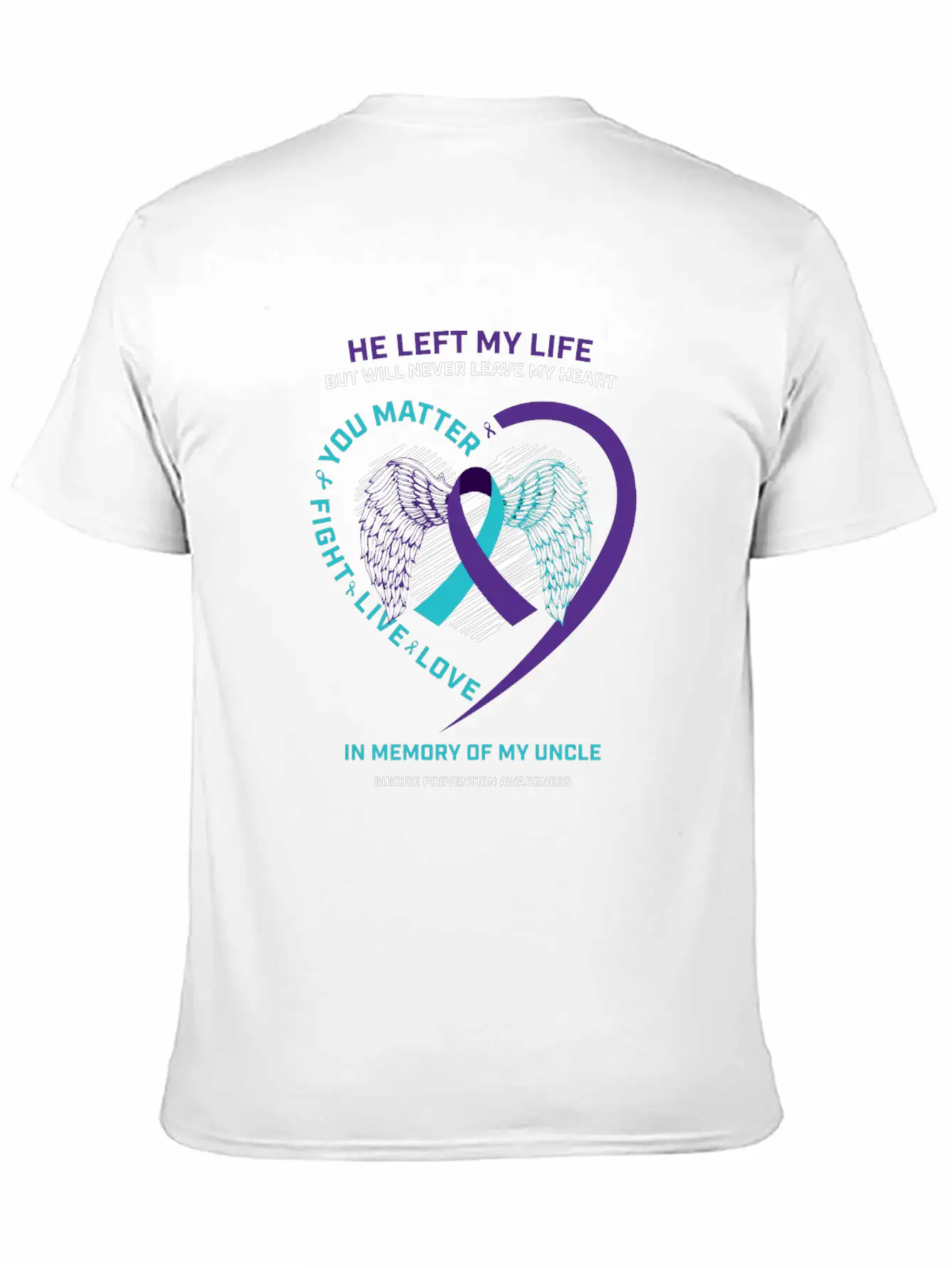 In Memory Of My Loving Uncle Suicide Prevention Aw Timeless Short Sleeve Tee – Comfy And Minimalist Design