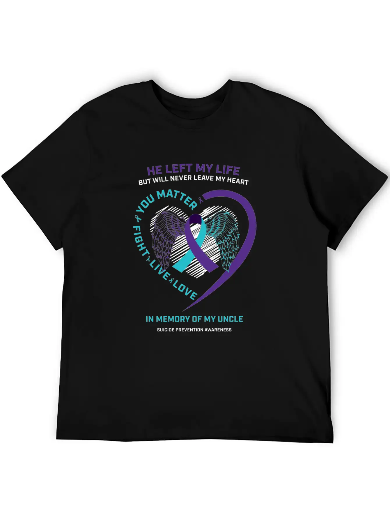In Memory Of My Loving Uncle Suicide Prevention Aw Timeless Short Sleeve Tee – Comfy And Minimalist Design