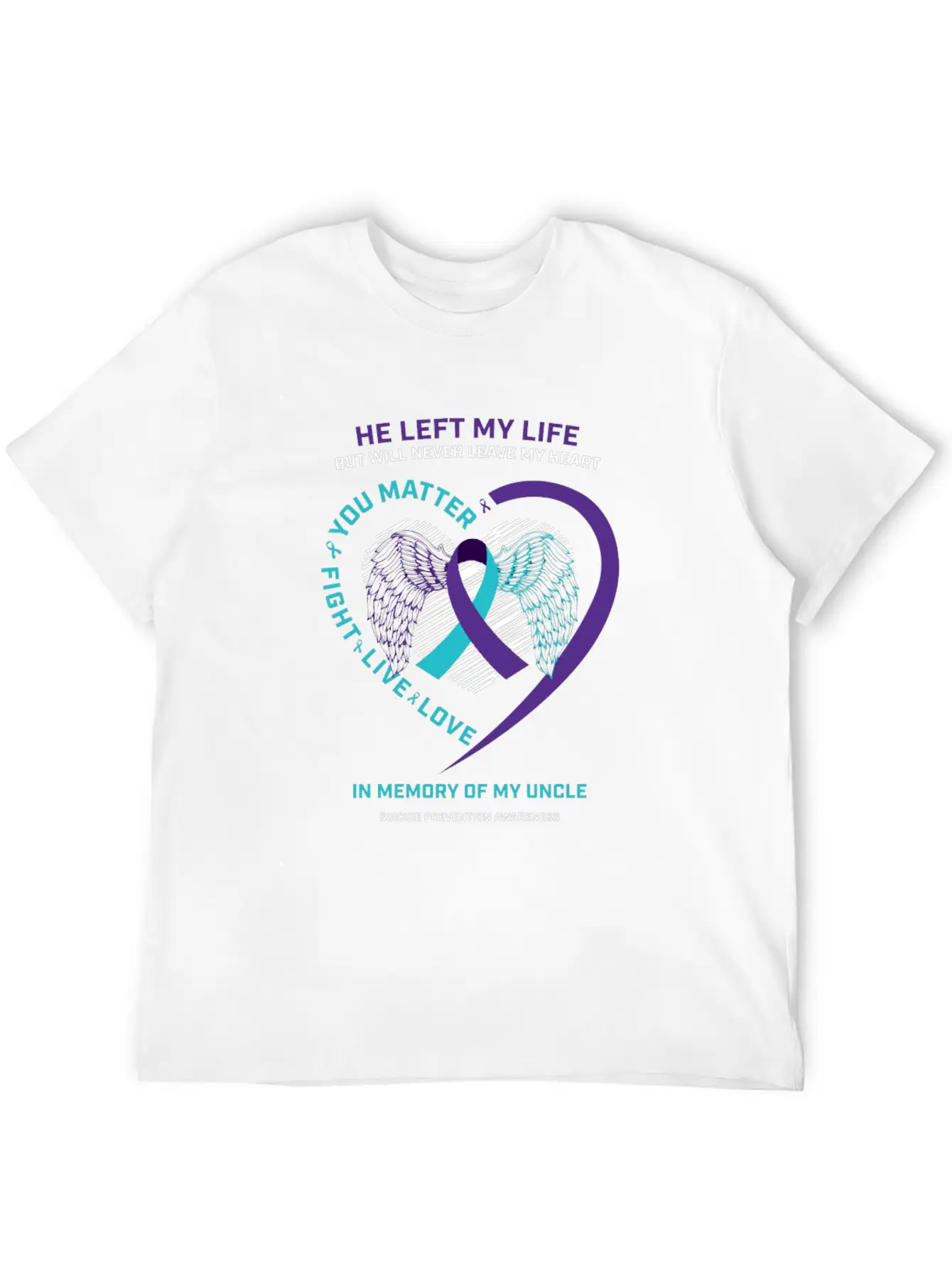 In Memory Of My Loving Uncle Suicide Prevention Aw Timeless Short Sleeve Tee – Comfy And Minimalist Design