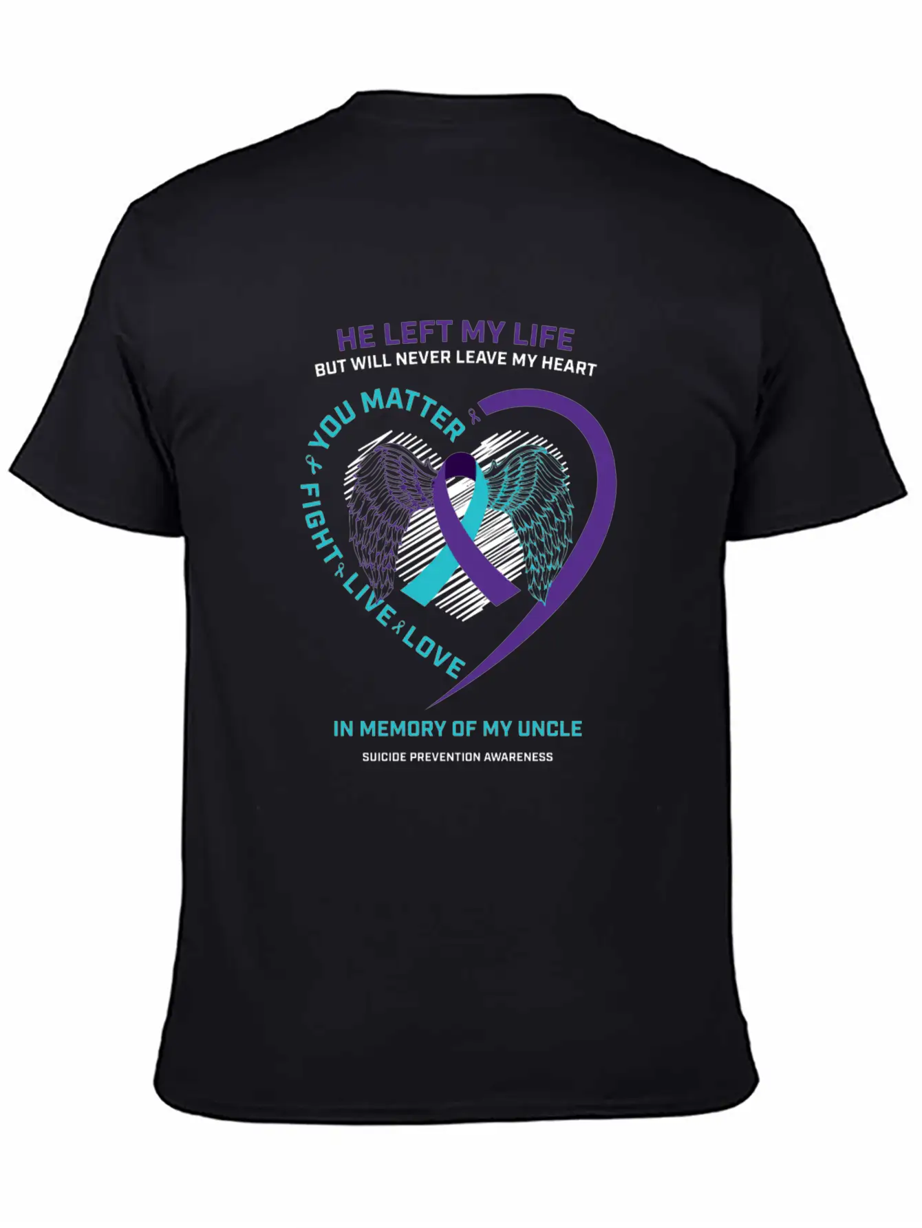 In Memory Of My Loving Uncle Suicide Prevention Aw Timeless Short Sleeve Tee – Comfy And Minimalist Design