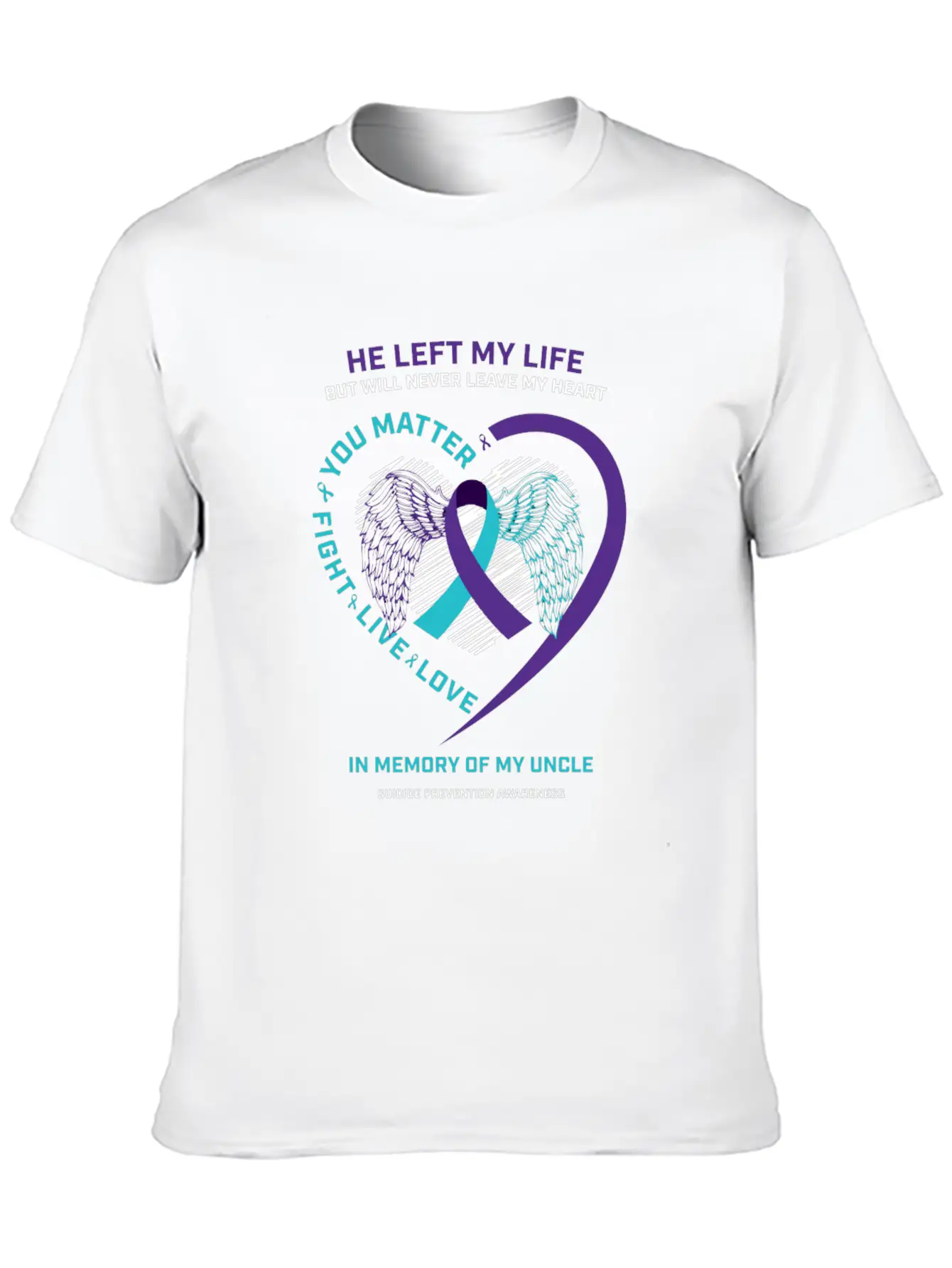 In Memory Of My Loving Uncle Suicide Prevention Aw Timeless Short Sleeve Tee – Comfy And Minimalist Design