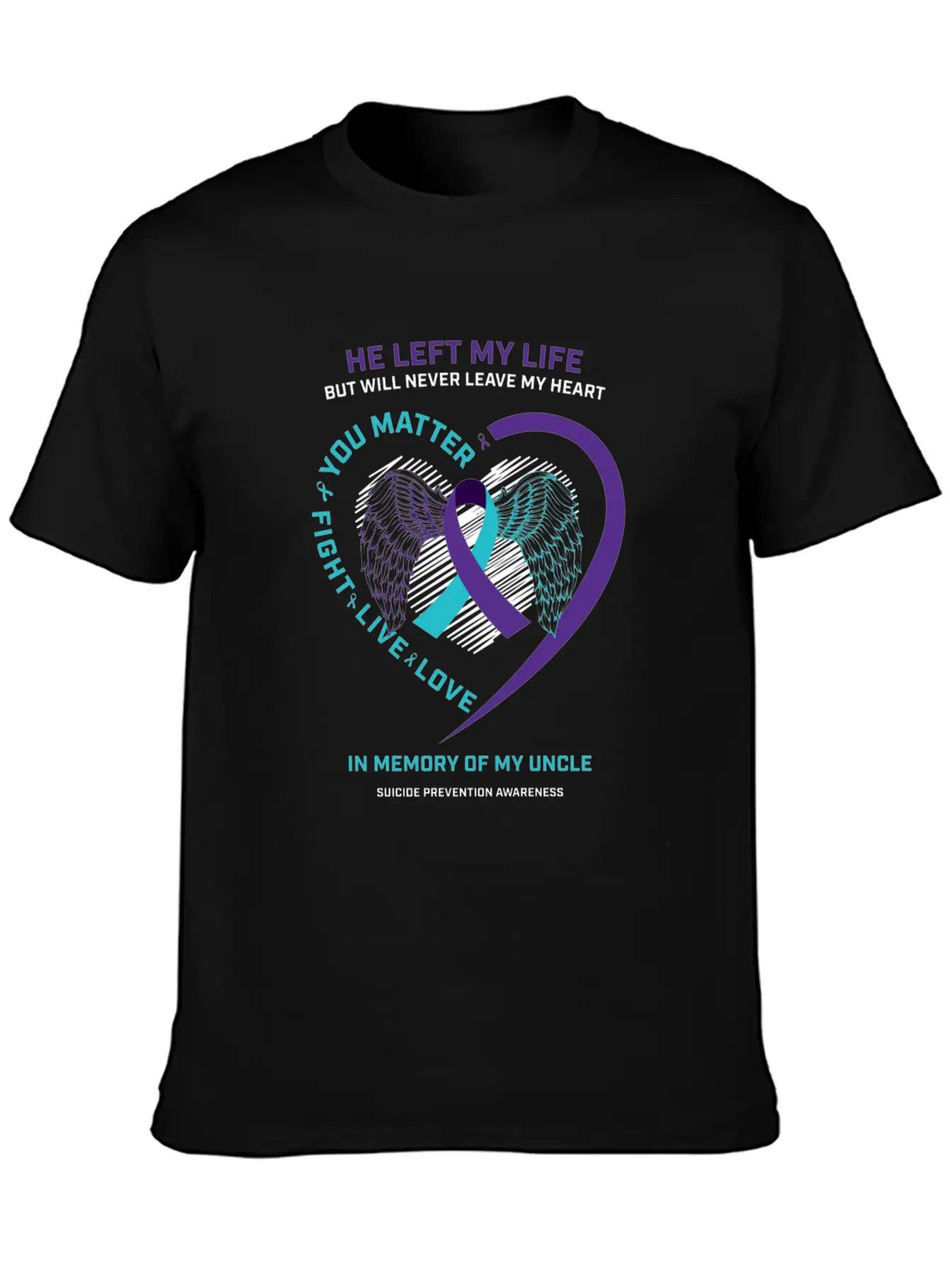 In Memory Of My Loving Uncle Suicide Prevention Aw Timeless Short Sleeve Tee – Comfy And Minimalist Design