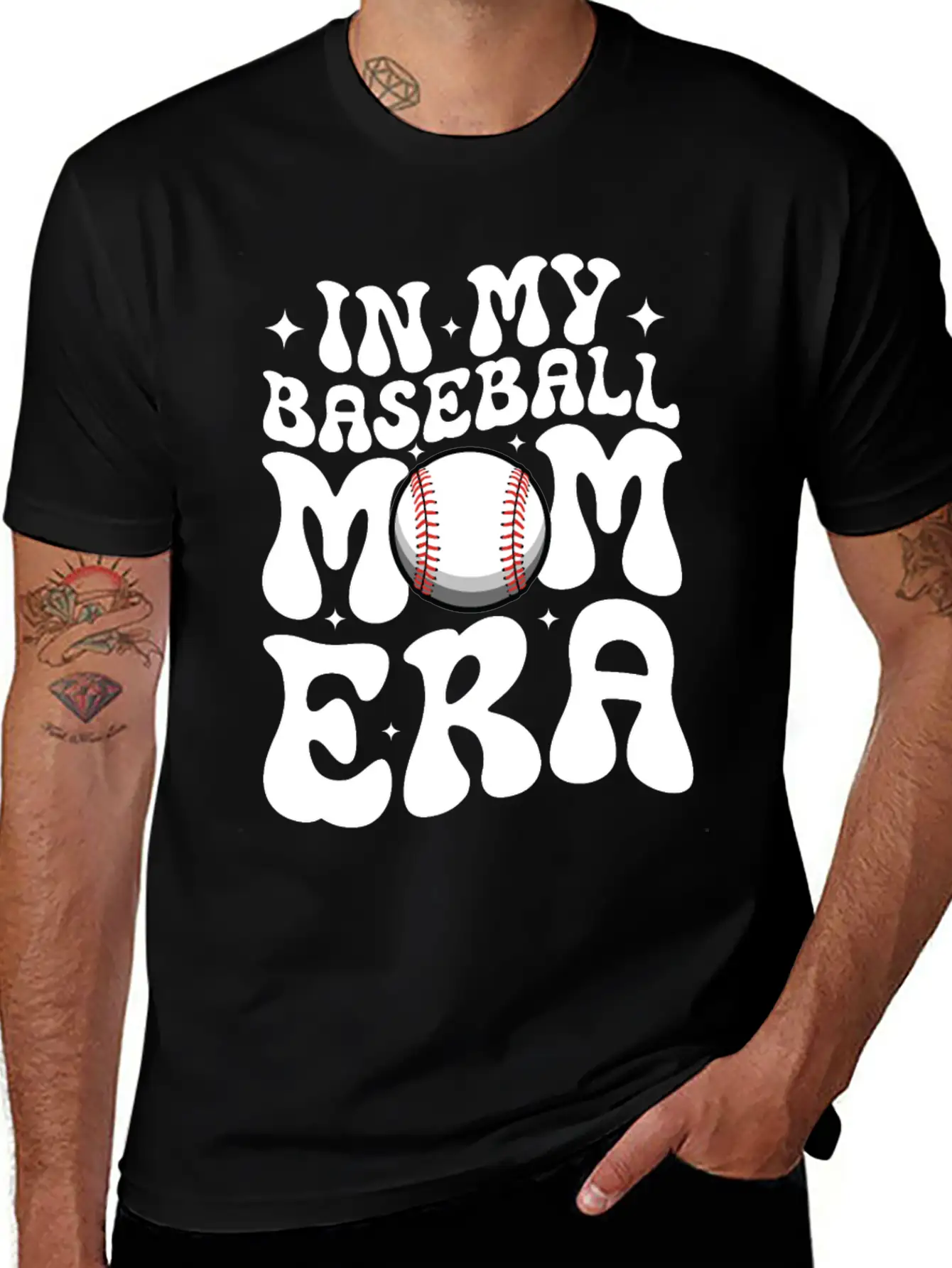 In My Baseball Mom Era Sports Lover Mother's Day Stylish Everyday T-Shirt – Unisex Basic Cotton Tee